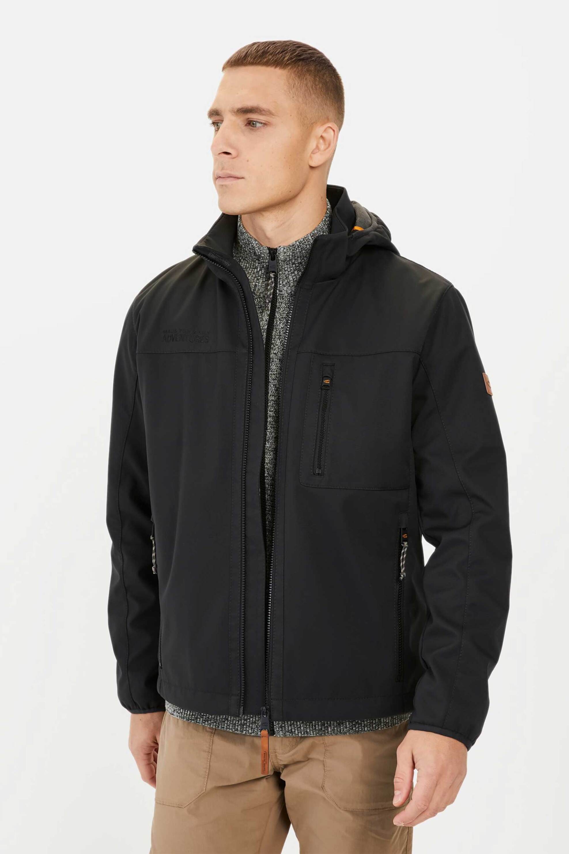 CAMEL ACTIVE Camel Active ανδρικό μπουφάν αδιάβροχο με αποσπώμενη κουκούλα "Softshell" - C251NOS-430120-9N61 Μαύρο