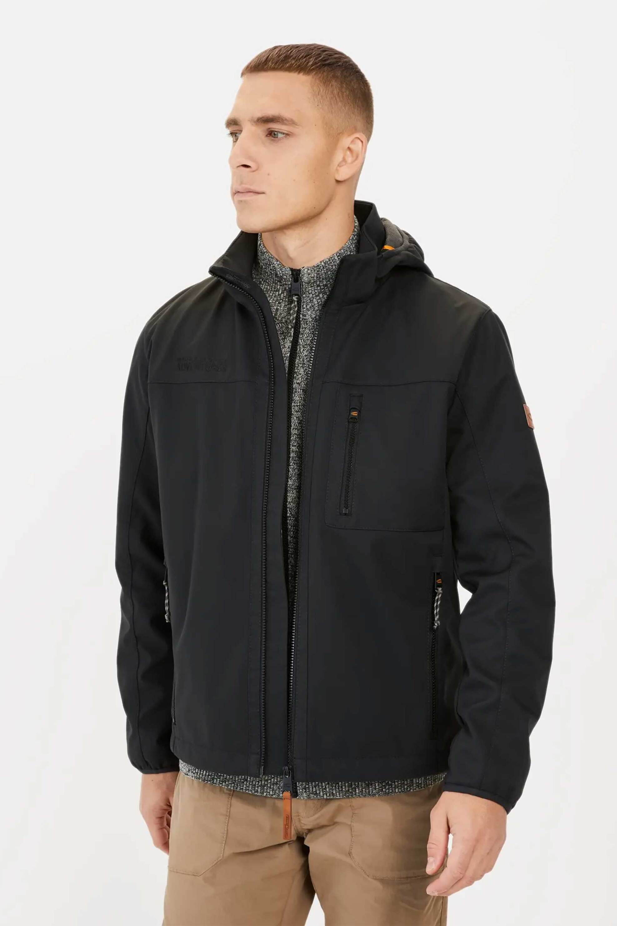 Camel Active ανδρικό αδιάβροχο μπουφάν με αφαιρούμενη κουκούλα Regular Fit - C252NOS-430120-9N61 Μαύρο