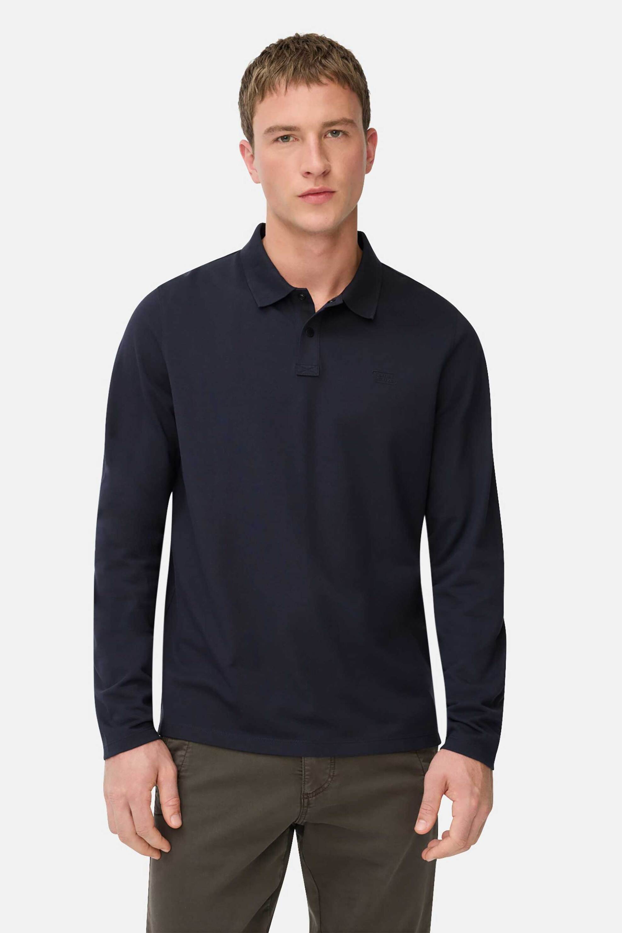 Camel Active ανδρική μπλούζα πόλο με λογότυπο Regular Fit - C252-409820-6P02 Μπλε Σκούρο