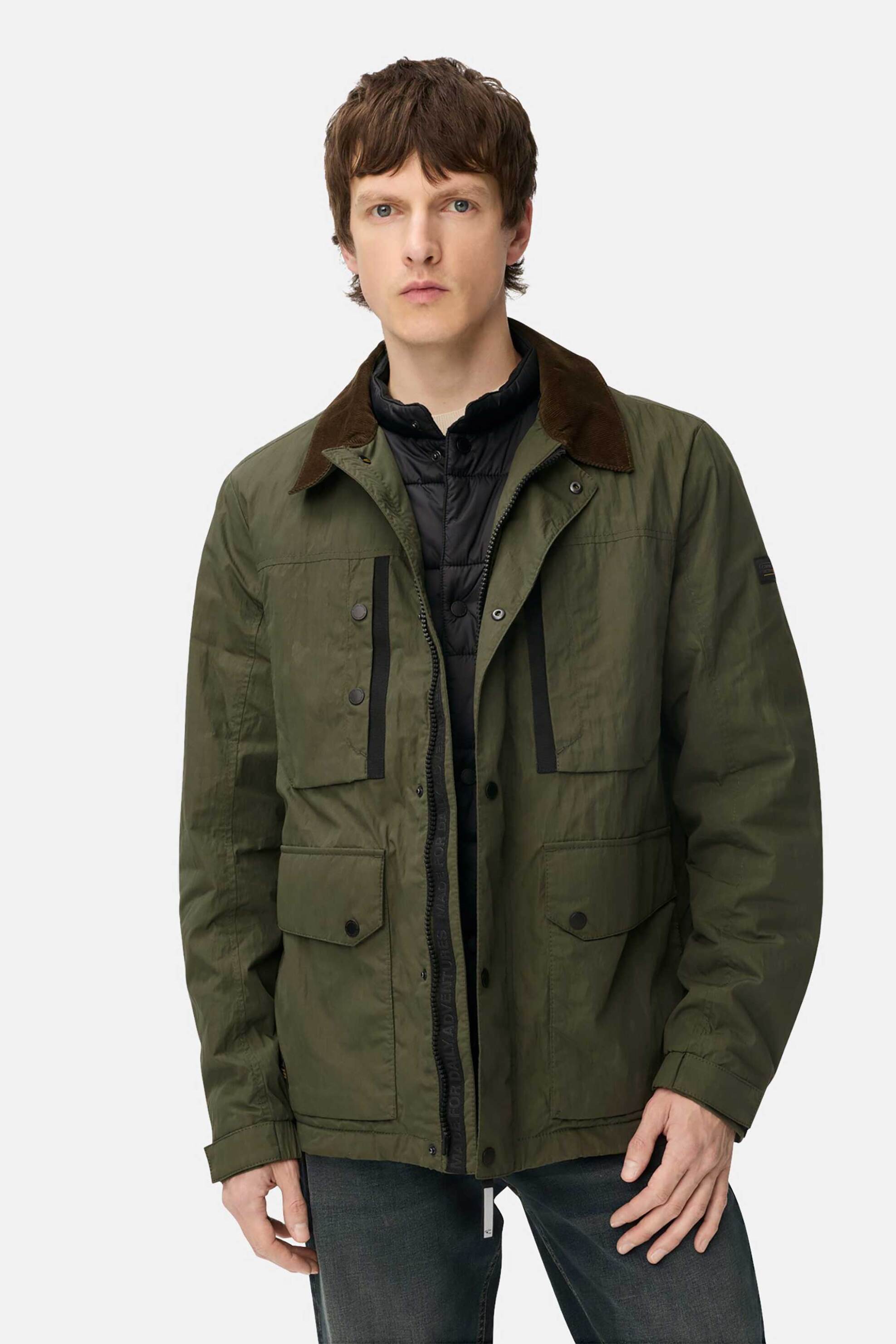 Camel Active ανδρικό μπουφάν με fleece επένδυση Regular Fit - C252-430210-6N70 Χακί