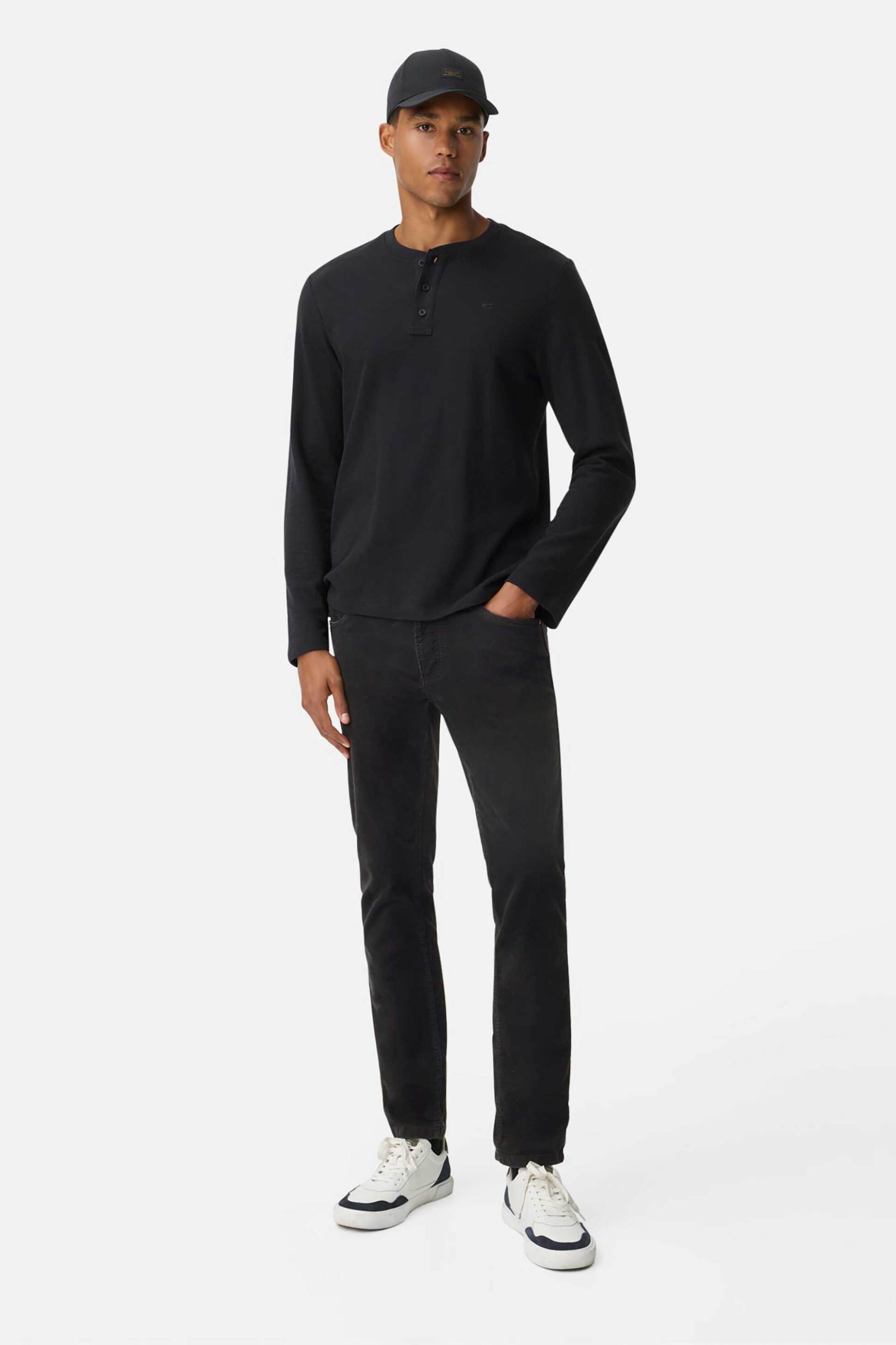 Camel Active ανδρικό κοτλέ παντελόνι πεντάτσεπο Regular Fit - C252-488R51-6F74 Μπλε Σκούρο