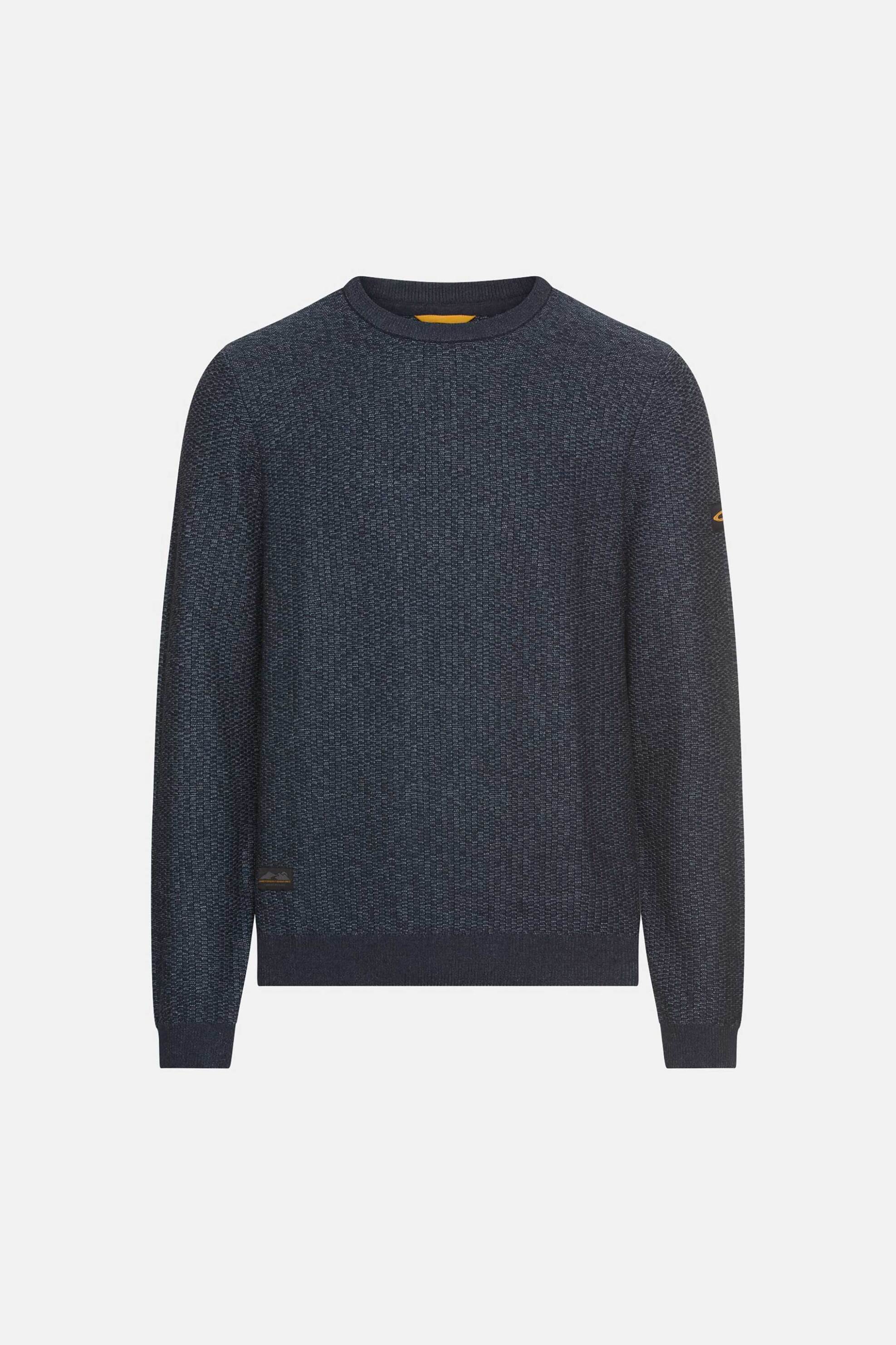 Camel Active ανδρικό πουλόβερ με σχέδιο στην πλέξη Regular Fit - C252-409500-6K07 Μπλε Σκούρο