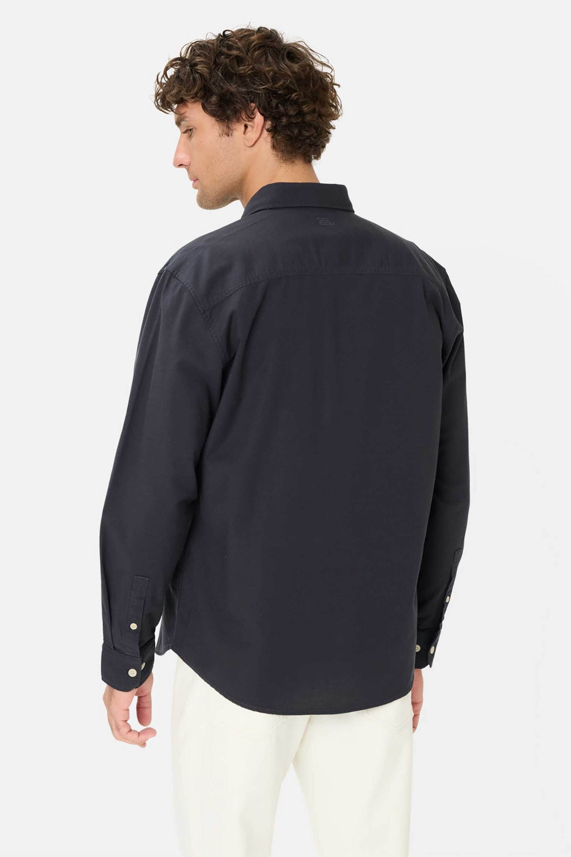 Camel Active Ανδρικό Πουκάμισο Button Down με Τσέπη Και Monogram Regular Fit - C261-409105-7S05 Μπλε Σκούρο