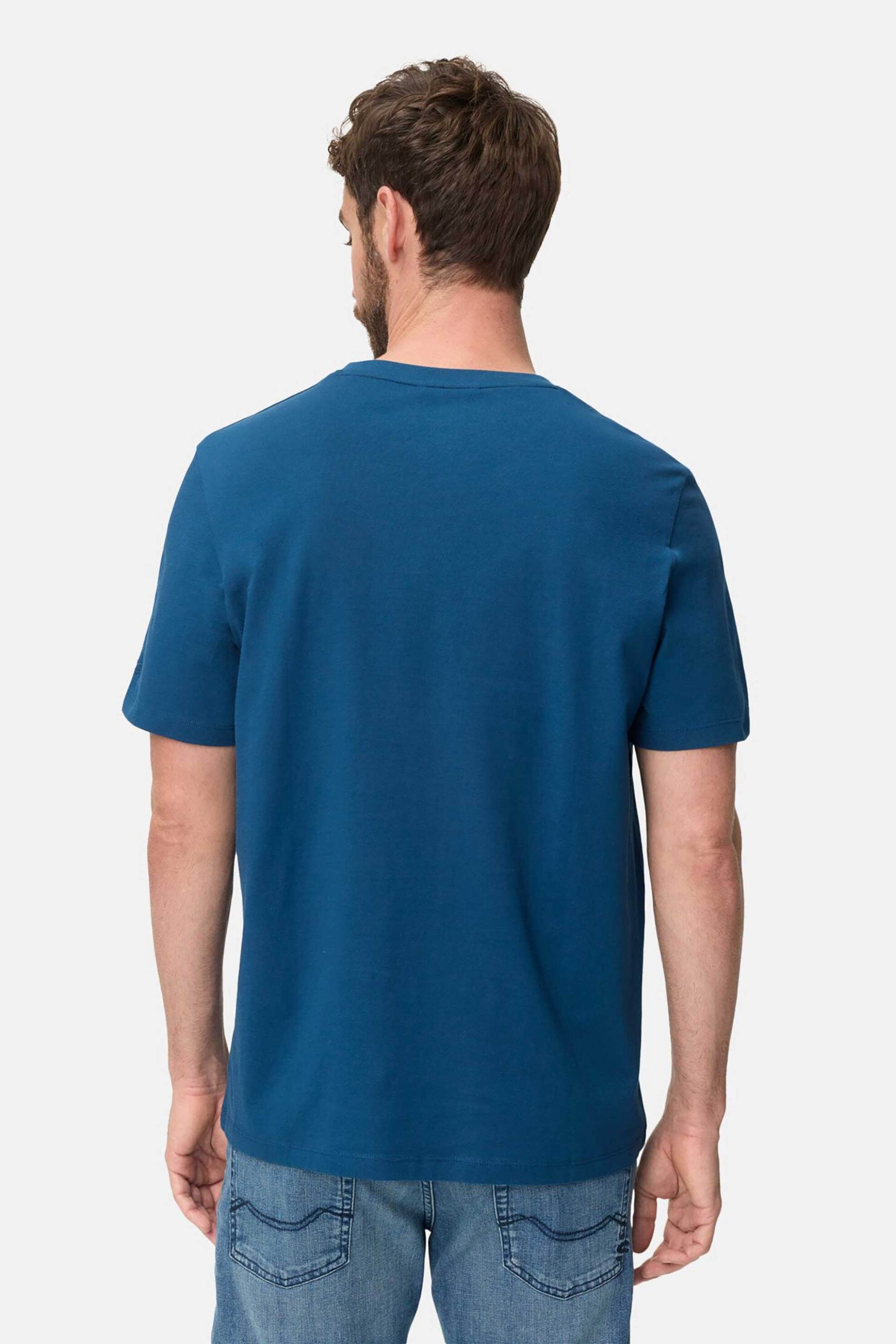 Camel Active ανδρικό T-shirt με monogram print Regular Fit - C261-409700-7T02 Μπλε φωτογραφία