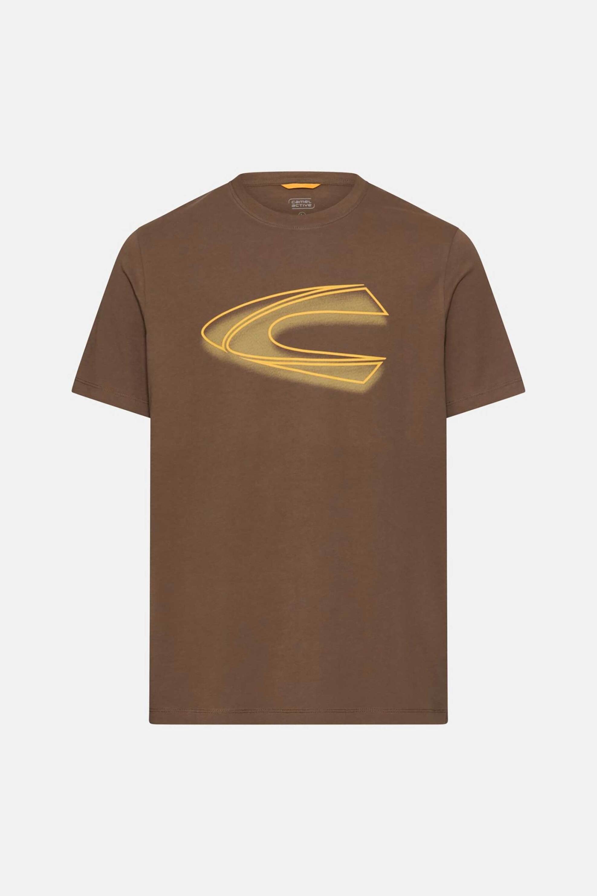 Camel Active Ανδρικό T-Shirt με Monogram Print Regular Fit - C261-409700-7T02 Καφέ