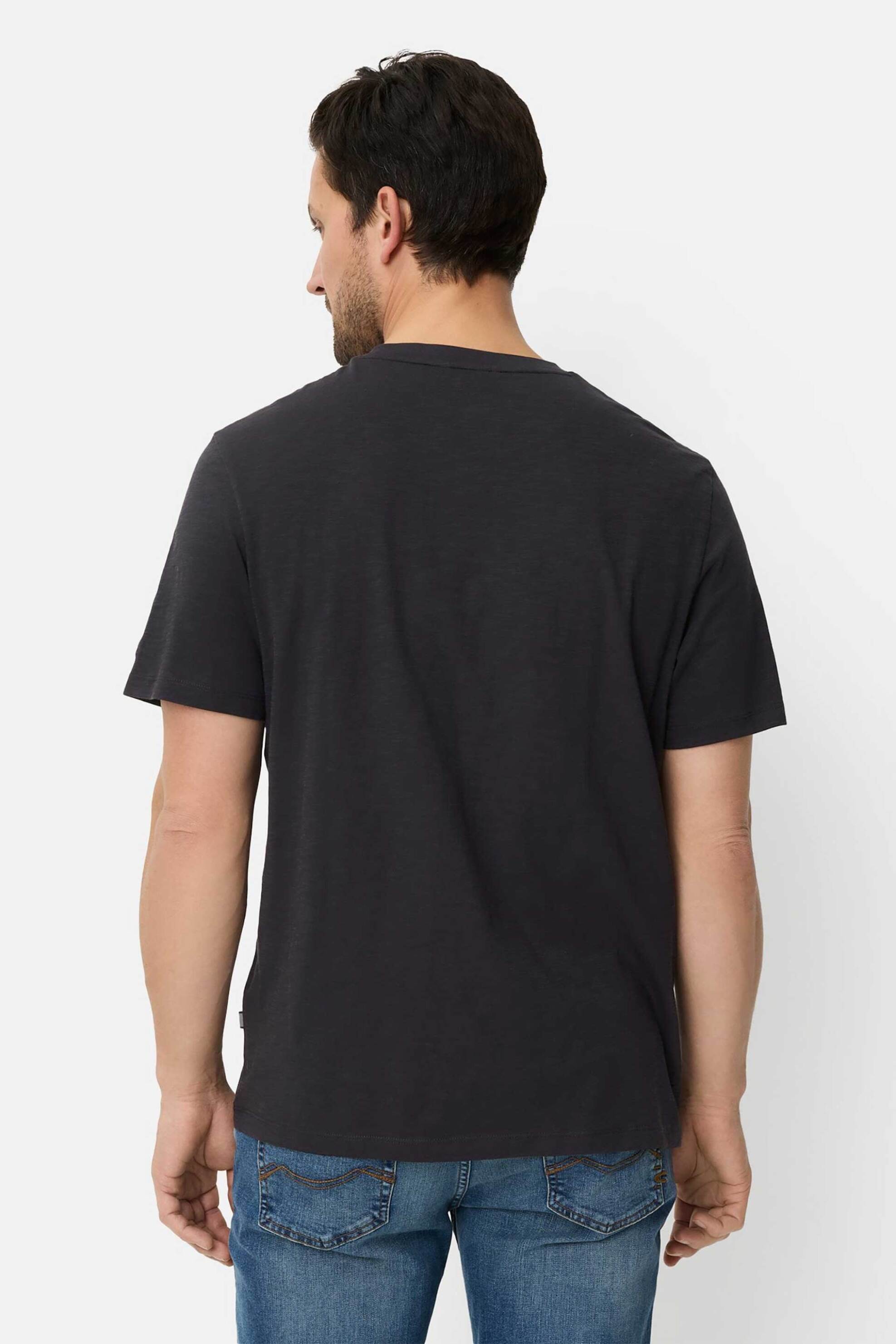 Camel Active ανδρικό T-shirt με lettering Relaxed Fit - C261-409700-7T17 Μπλε Σκούρο φωτογραφία