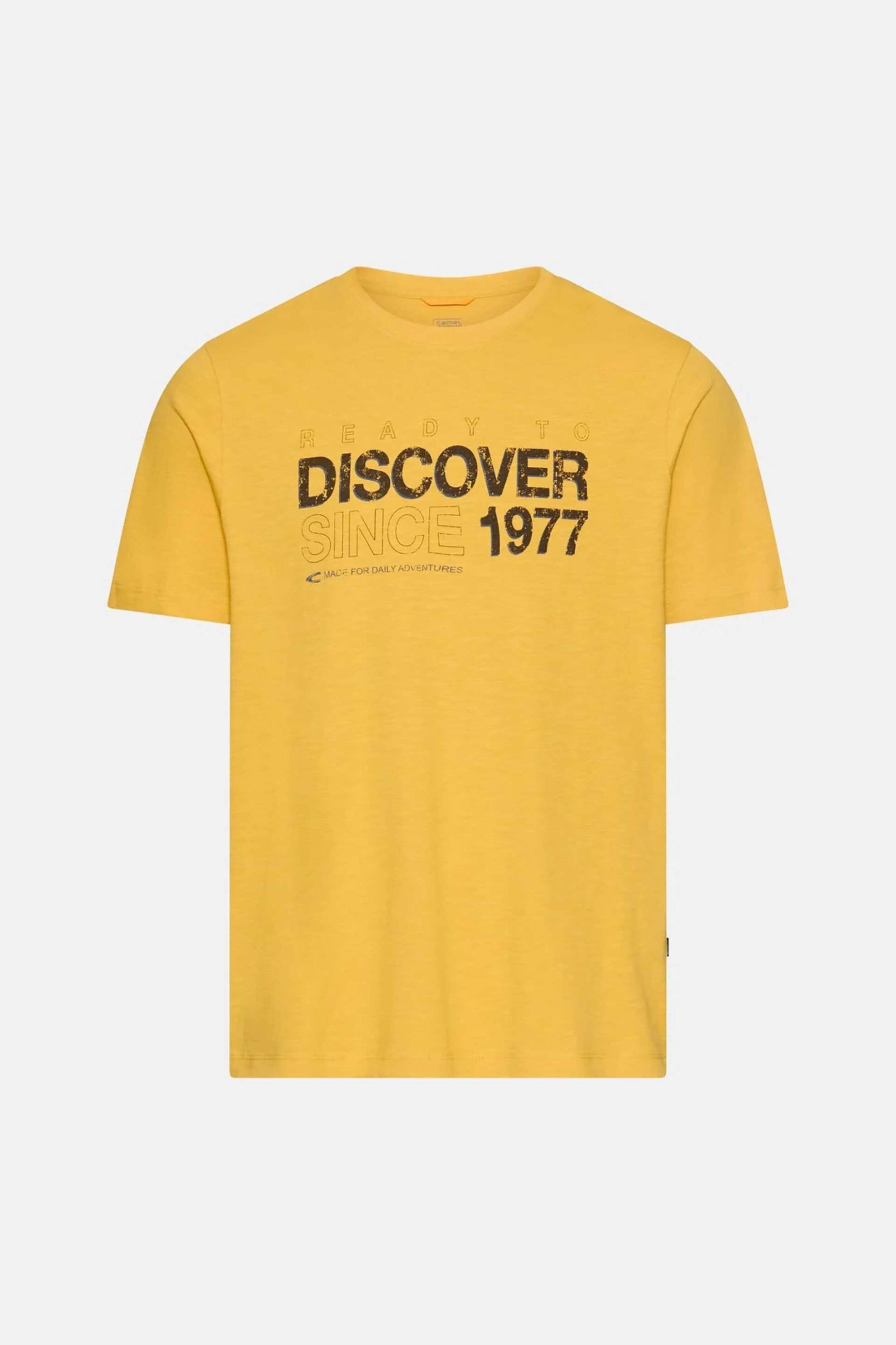 Camel Active Ανδρικό T-Shirt με Lettering Relaxed Fit - C261-409700-7T17 Κίτρινο