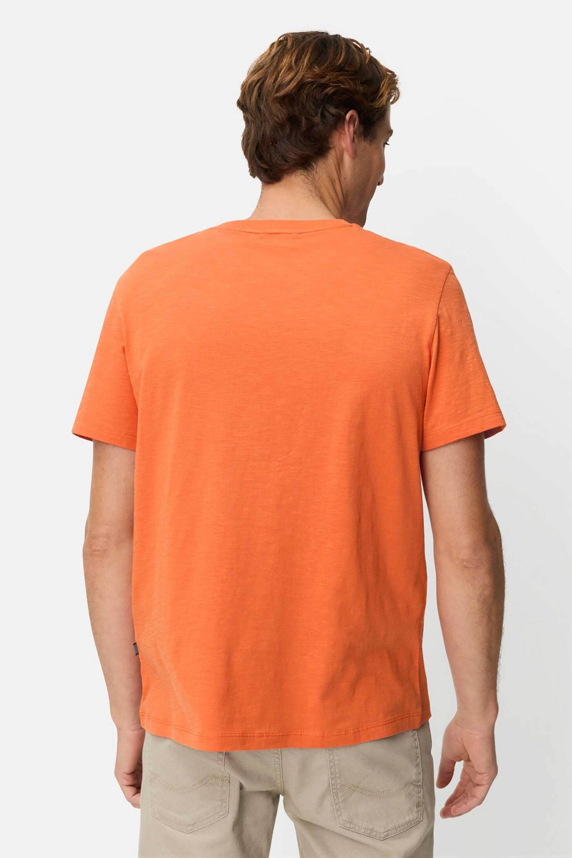 Camel Active ανδρικό T-shirt με lettering Relaxed Fit - C261-409700-7T17 Πορτοκαλί φωτογραφία