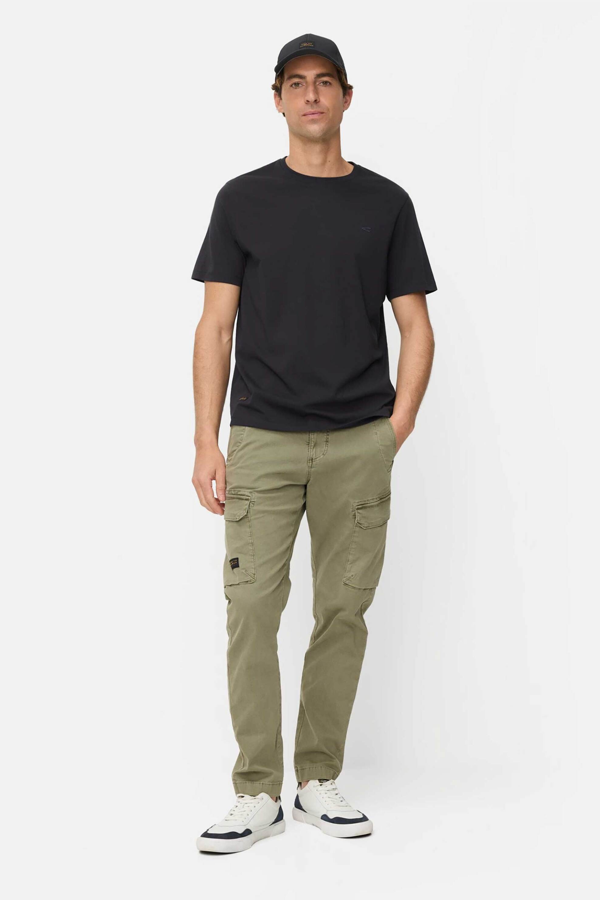 Camel Active ανδρικό T-shirt με κεντημένο monogram Regular Fit - C261NOS-409700-9T87 Μπλε Σκούρο φωτογραφία