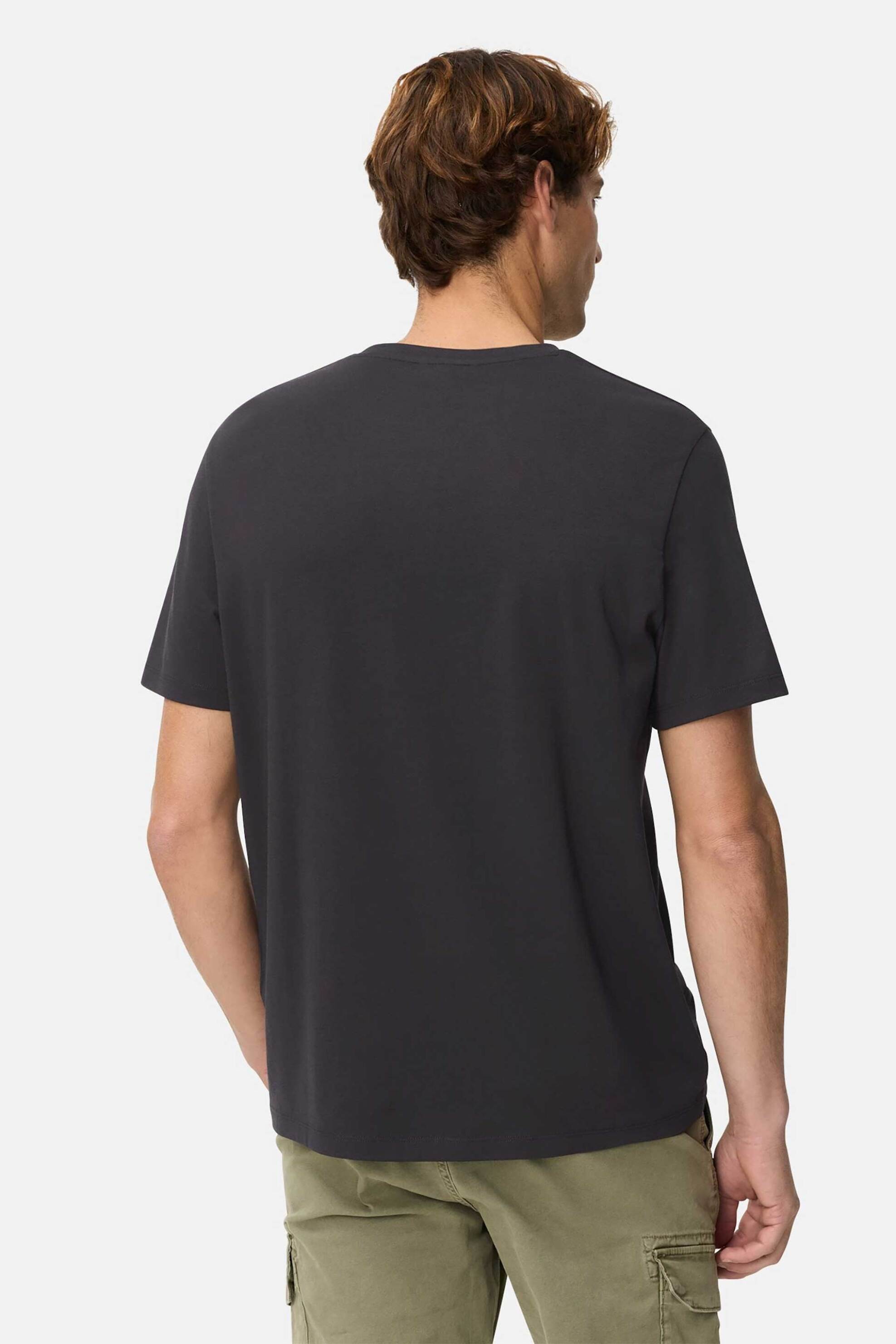 Camel Active ανδρικό T-shirt με κεντημένο monogram Regular Fit - C261NOS-409700-9T87 Μπλε Σκούρο φωτογραφία