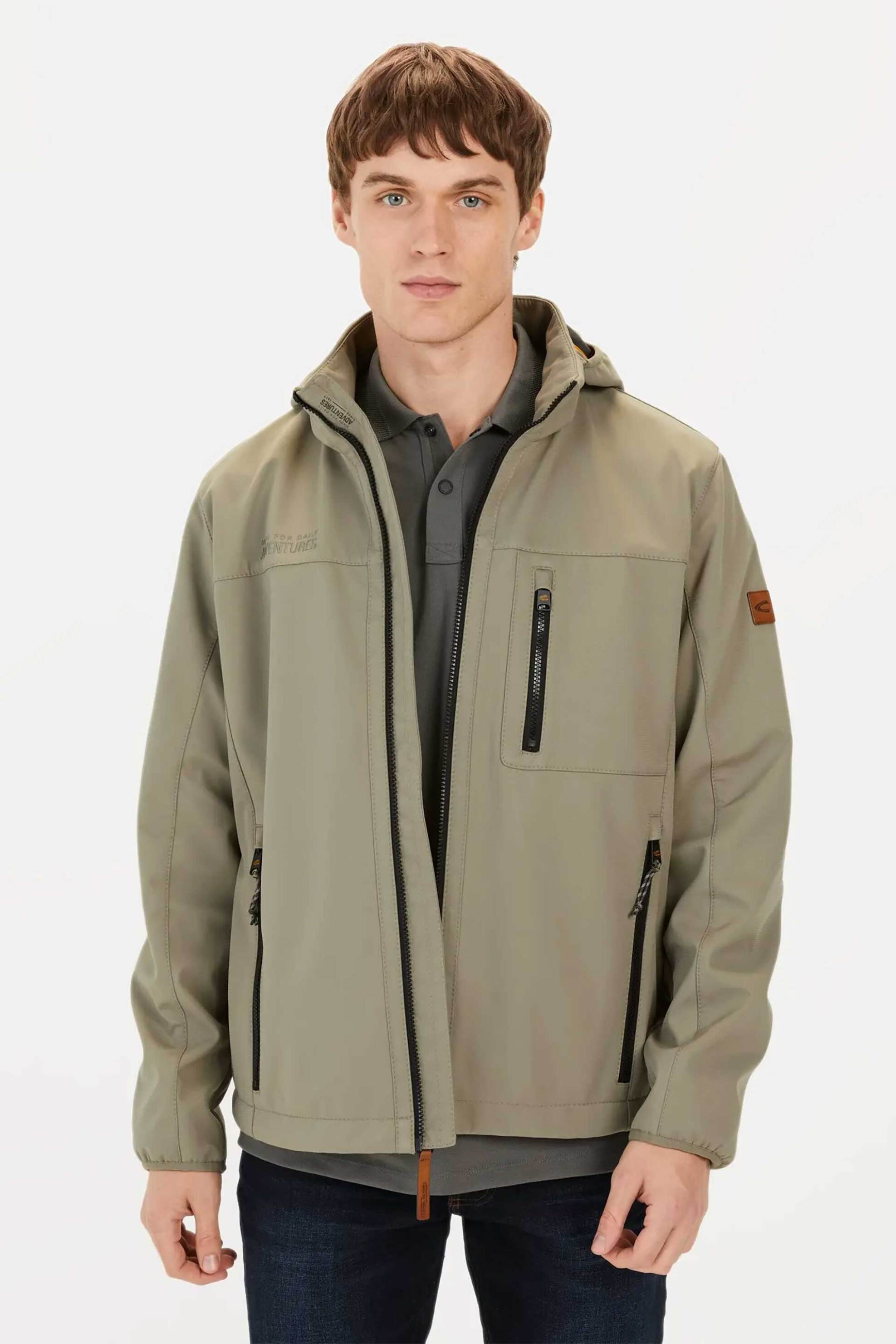 Camel Active ανδρικό αδιάβροχο μπουφάν με αποσπώμενη κουκούλα Regular Fit - C261NOS-430120-9N61 Μπεζ