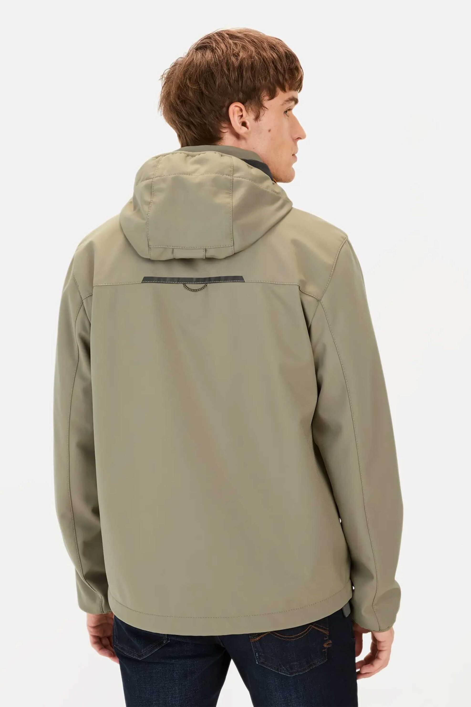 Camel Active ανδρικό αδιάβροχο μπουφάν με αποσπώμενη κουκούλα Regular Fit - C261NOS-430120-9N61 Μπεζ φωτογραφία