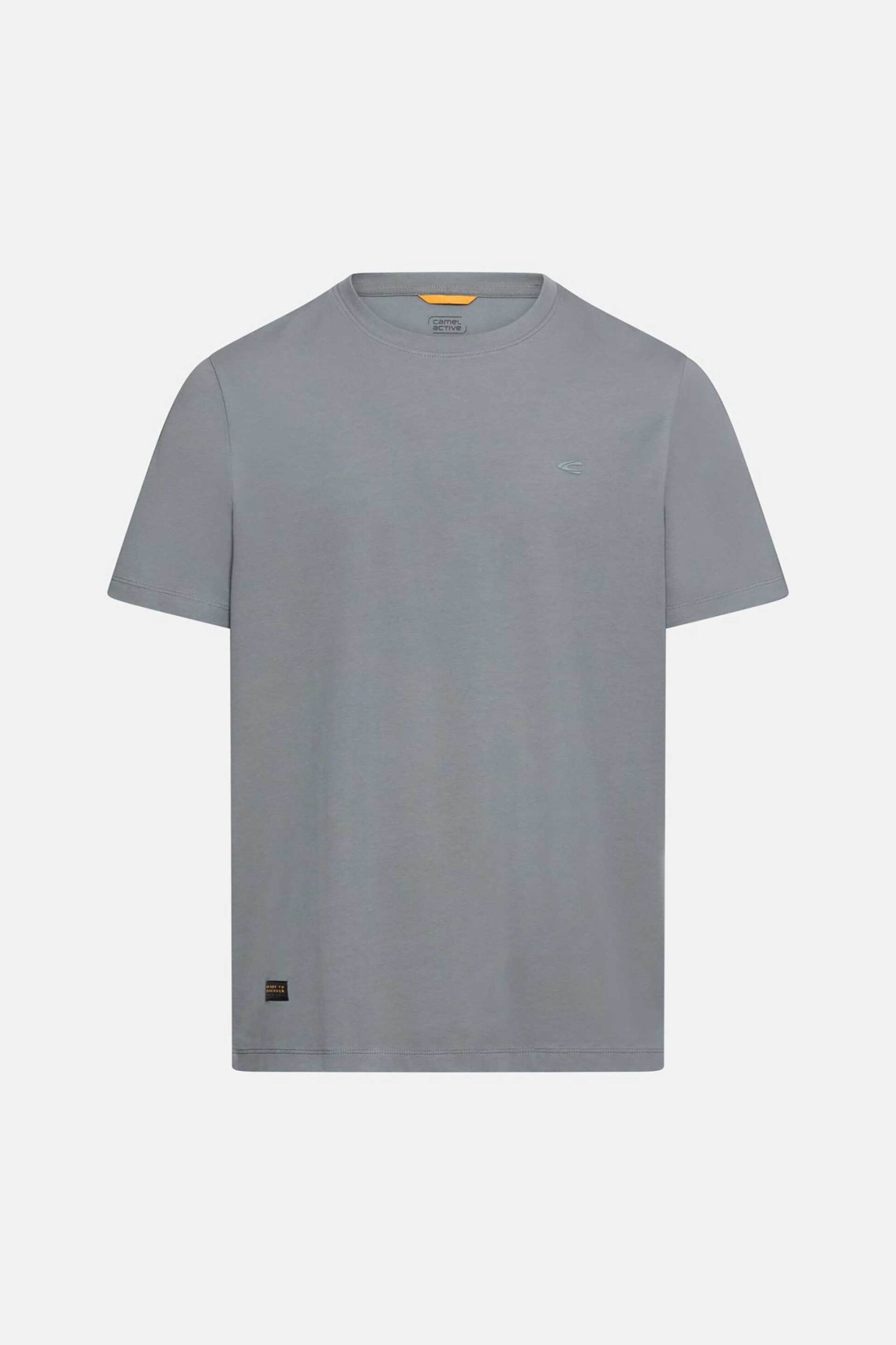 Camel Active Ανδρικό T-Shirt με Κεντημένο Monogram Regular Fit - C261-409700-7T07 Γκρι