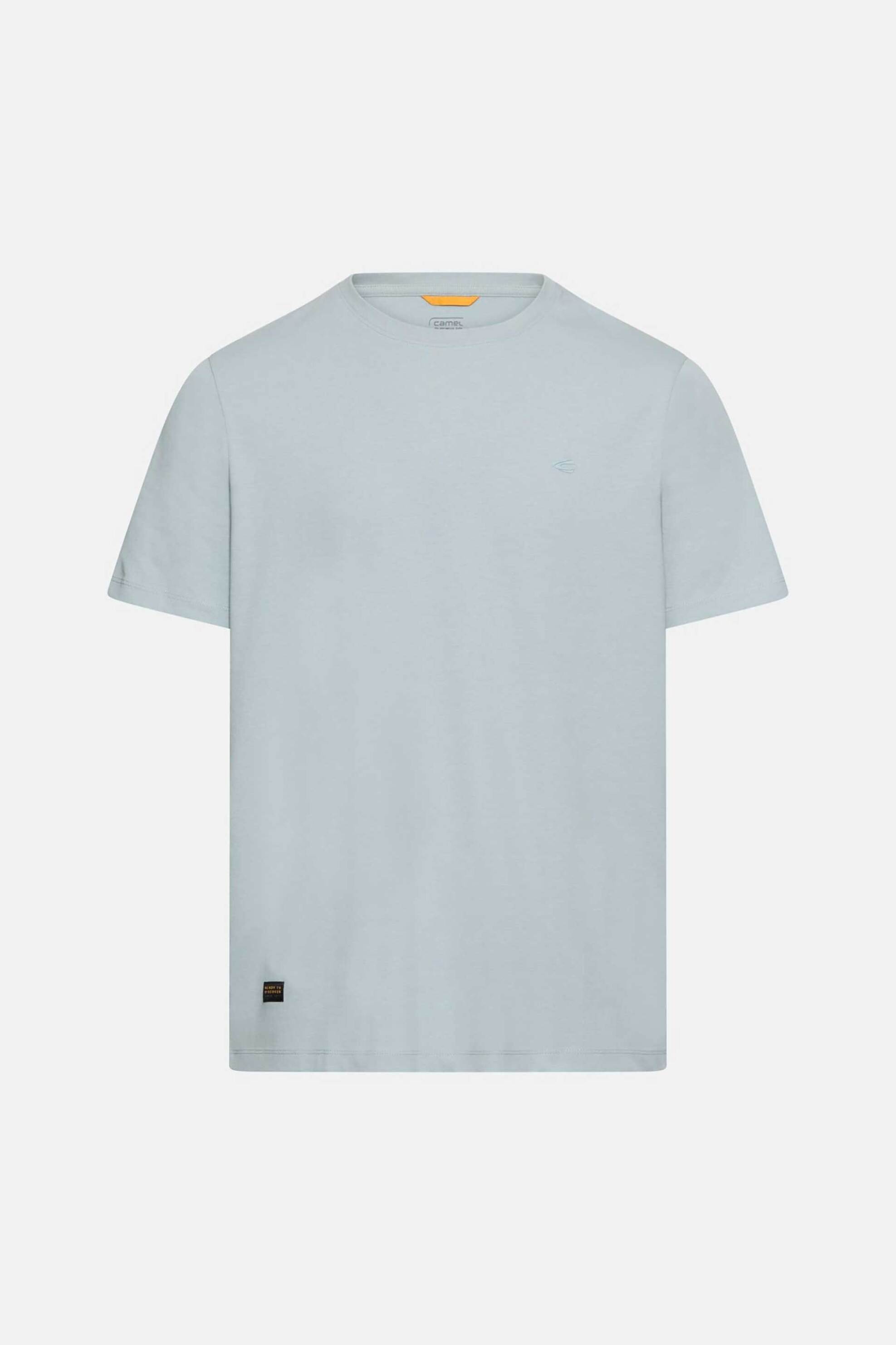 Camel Active Ανδρικό T-Shirt με Κεντημένο Monogram Regular Fit - C261-409700-7T07 Γκρι Γαλάζιο