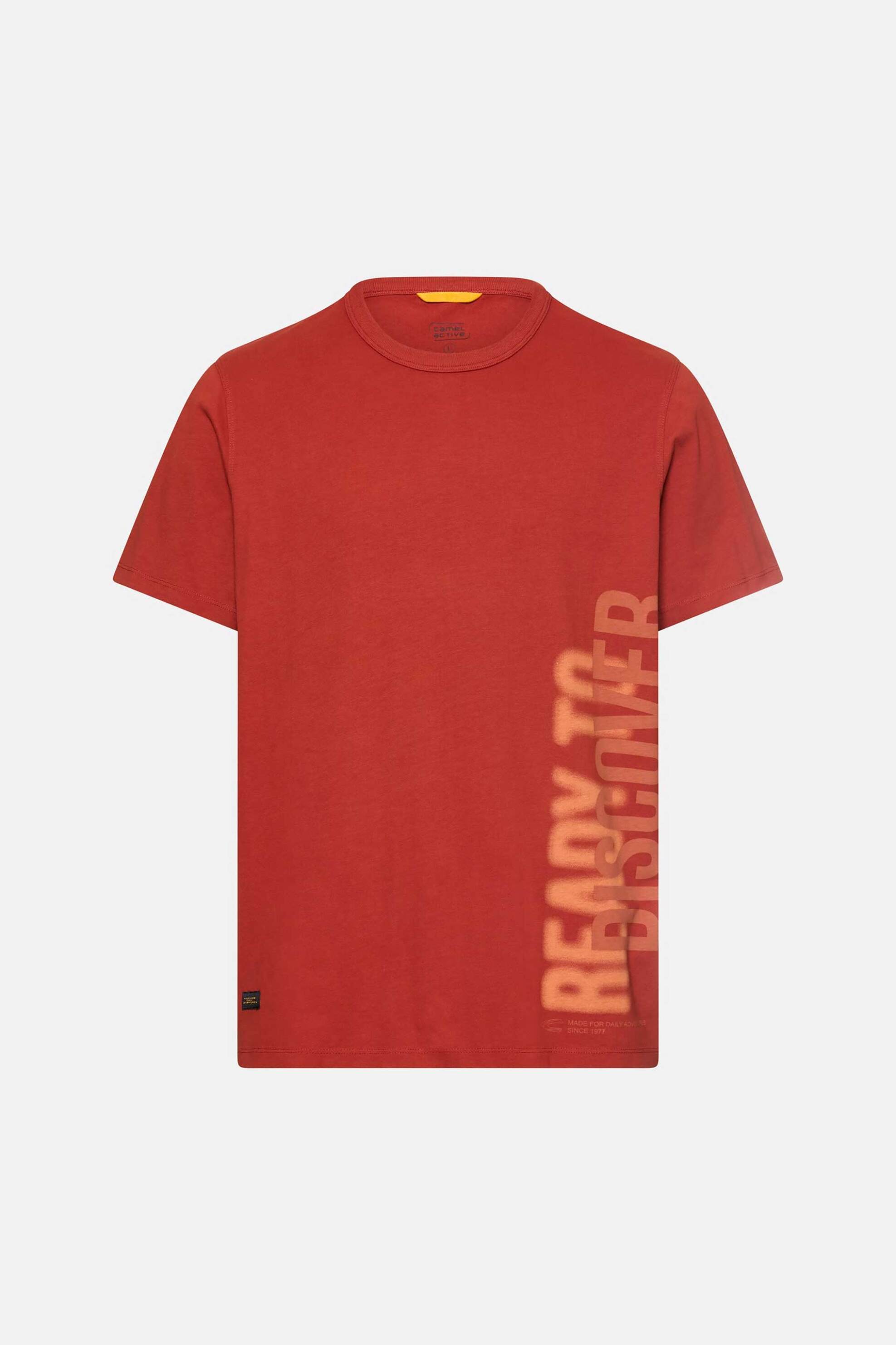 Camel Active Ανδρικό T-Shirt με Print Regular Fit - C261-409700-7T27 Κεραμιδί