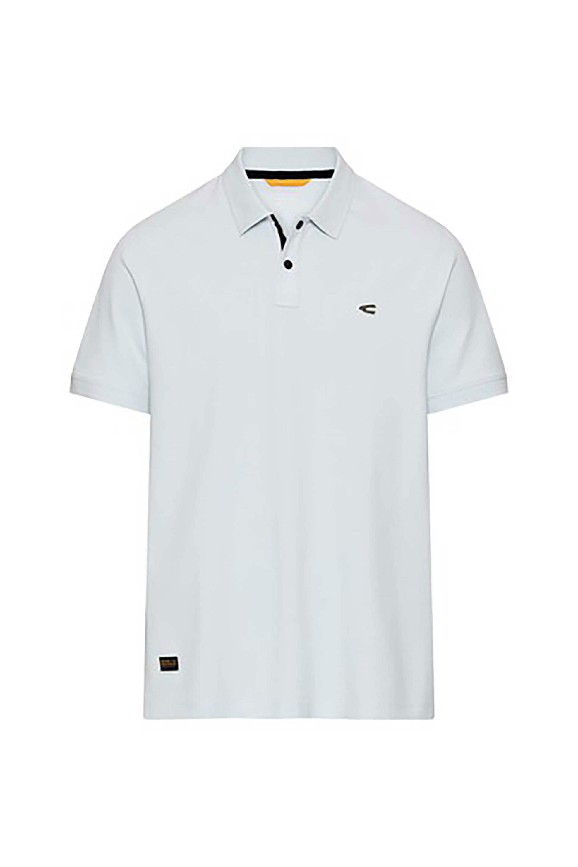 Camel Active ανδρική μπλούζα πόλο πικέ με κεντημένο monogram Regular Fit - C261-409920-7P01 Σιελ