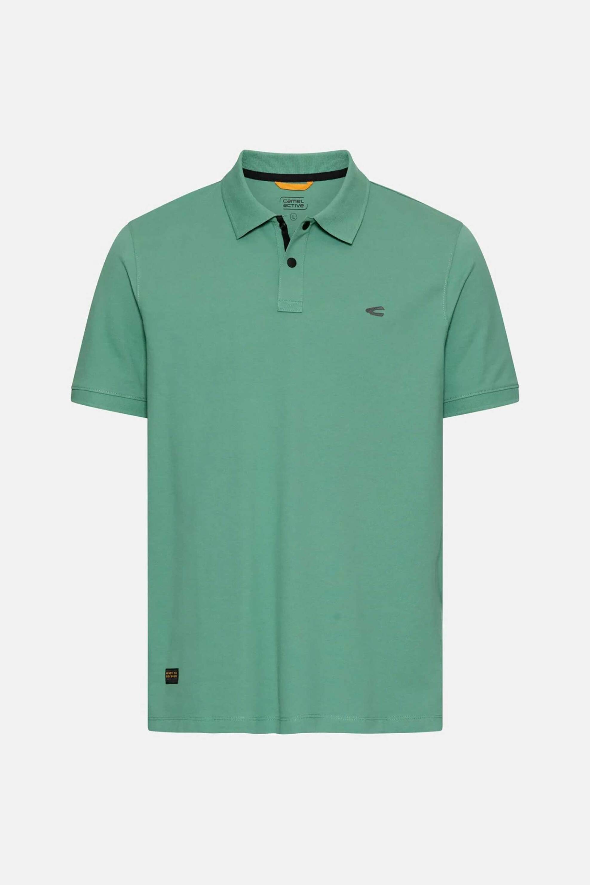 Camel Active Ανδρική Μπλούζα Πόλο Πικέ με Κεντημένο Monogram Regular Fit - C261-409920-7P01 Πράσινο