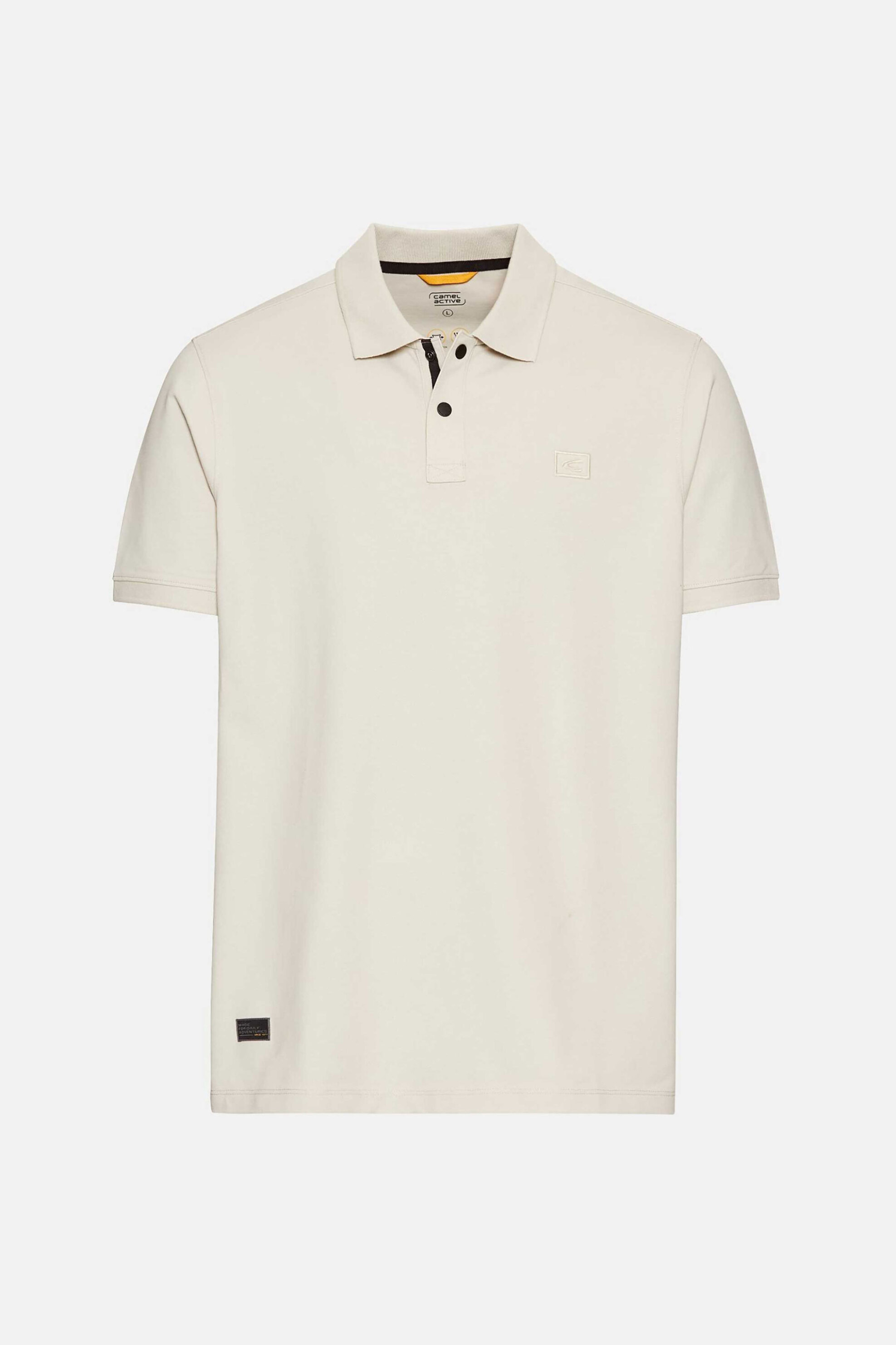 Camel Active Ανδρική Μπλούζα Πόλο Πικέ με Κεντημένο Monogram Regular Fit - C261-409920-5P01N Μπεζ