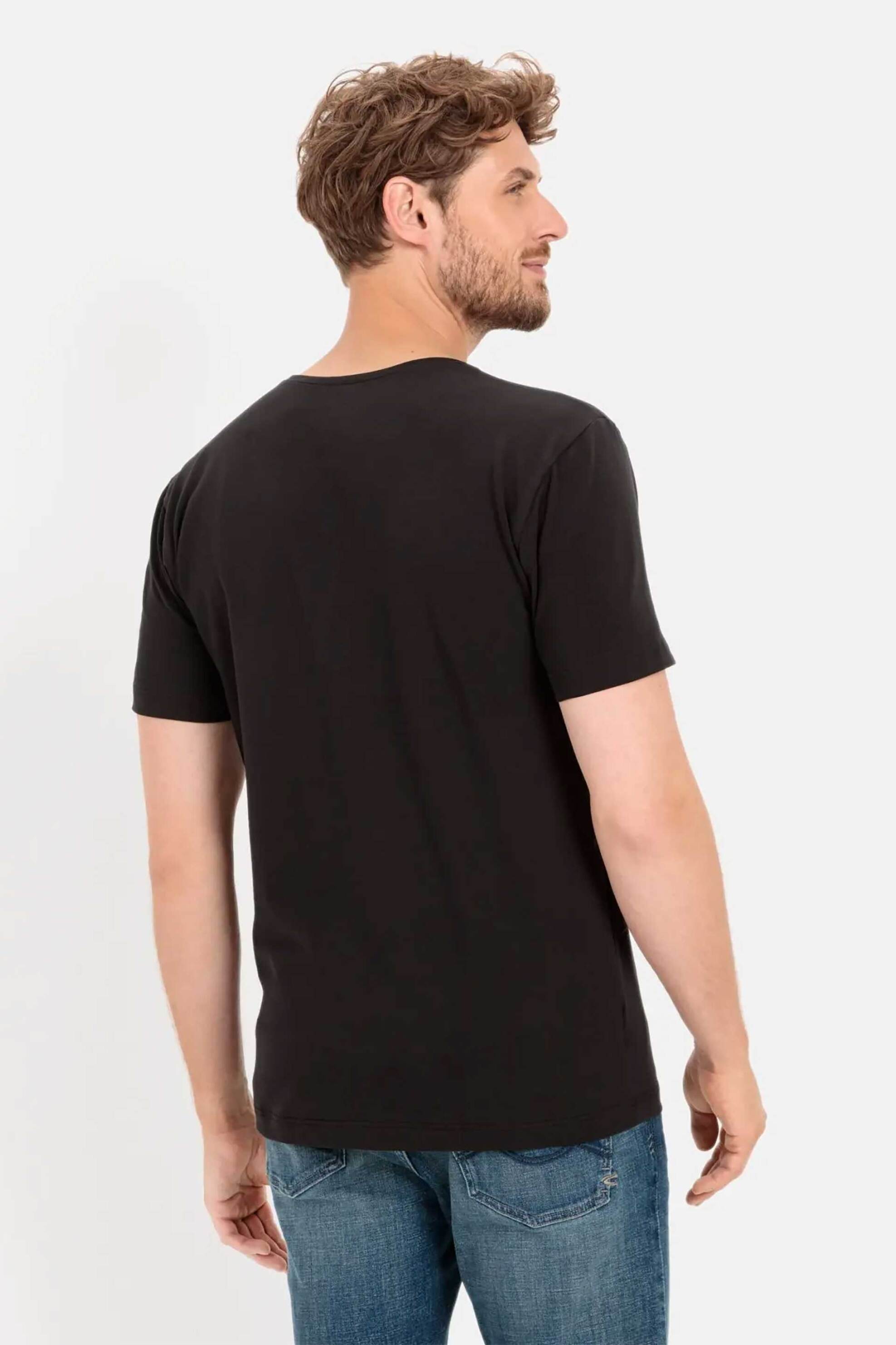Camel Active Σετ Ανδρικά Φανελάκια Μονόχρωμα (2 Τεμάχια) - Ca261Nos-6316 Μαύρο