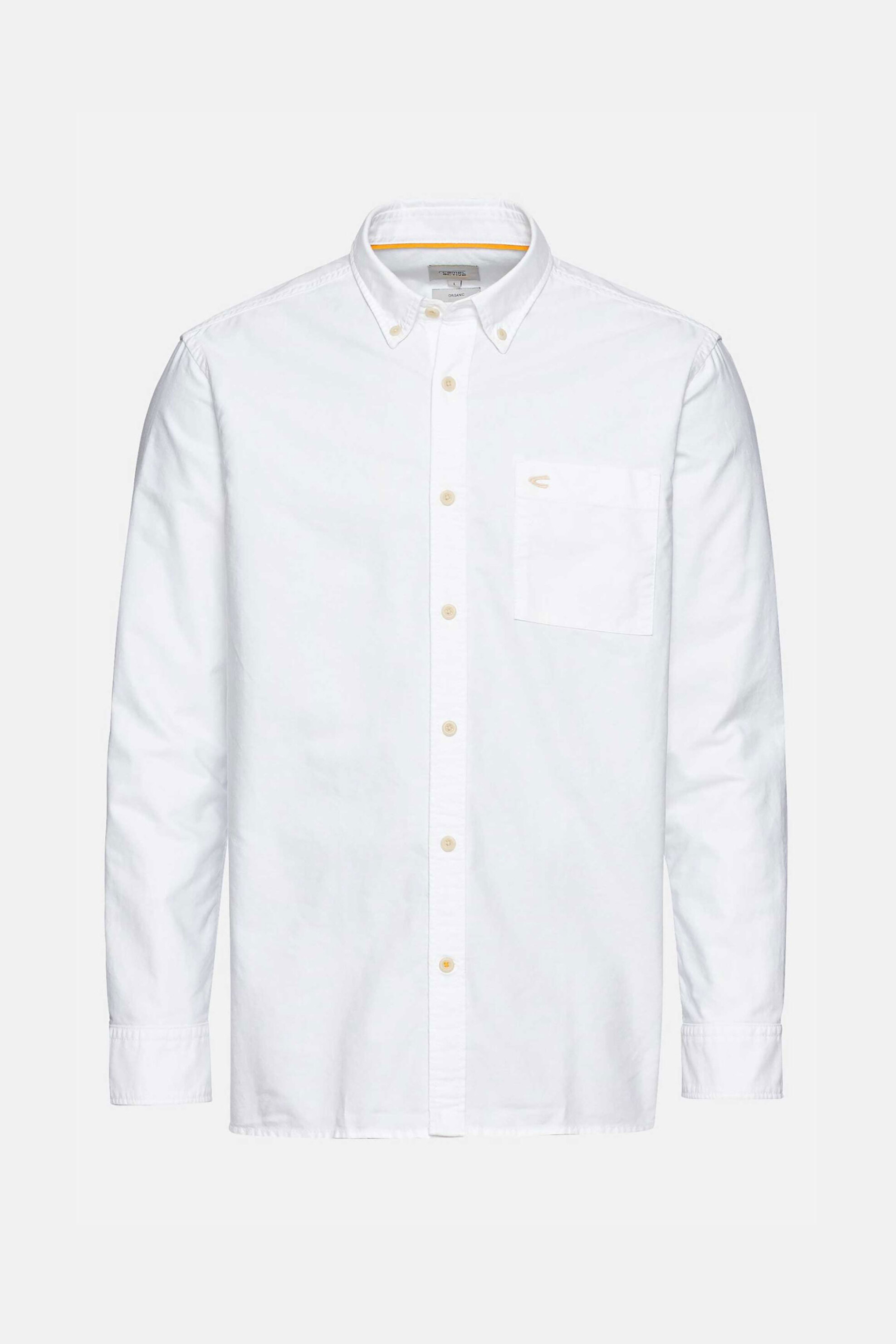 Camel Active Ανδρικό Πουκάμισο Oxford Button Down με Τσέπη Και Κεντημένο Monogram Regular Fit - C261Nos-409101-9S01N Λευκό