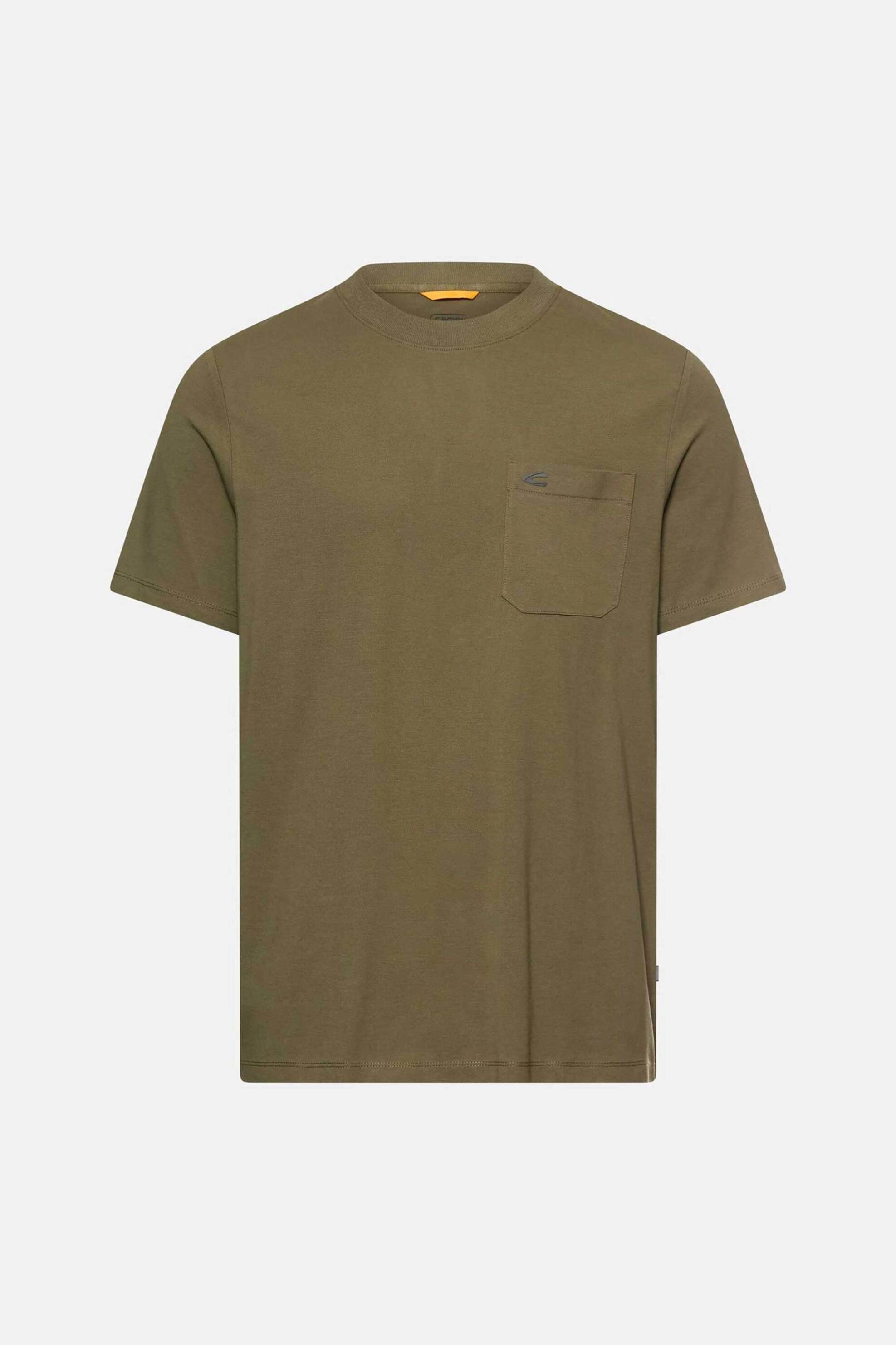 Camel Active Ανδρικό T-Shirt με Τσέπη Και Κεντημένο Monogram Regular Fit - C261-409700-7T28 Λαδί