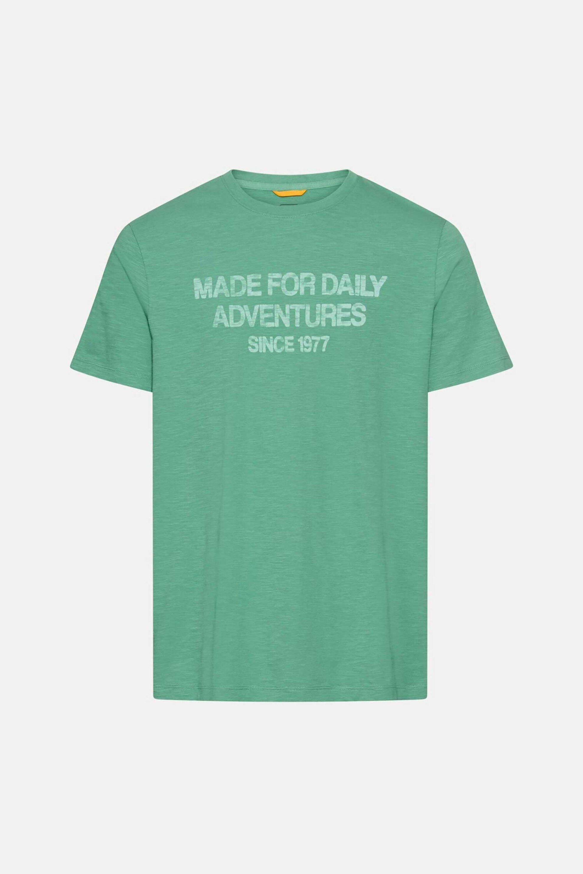 Camel Active Ανδρικό T-Shirt με Lettering Regular Fit - C261-409700-7T54 Πράσινο