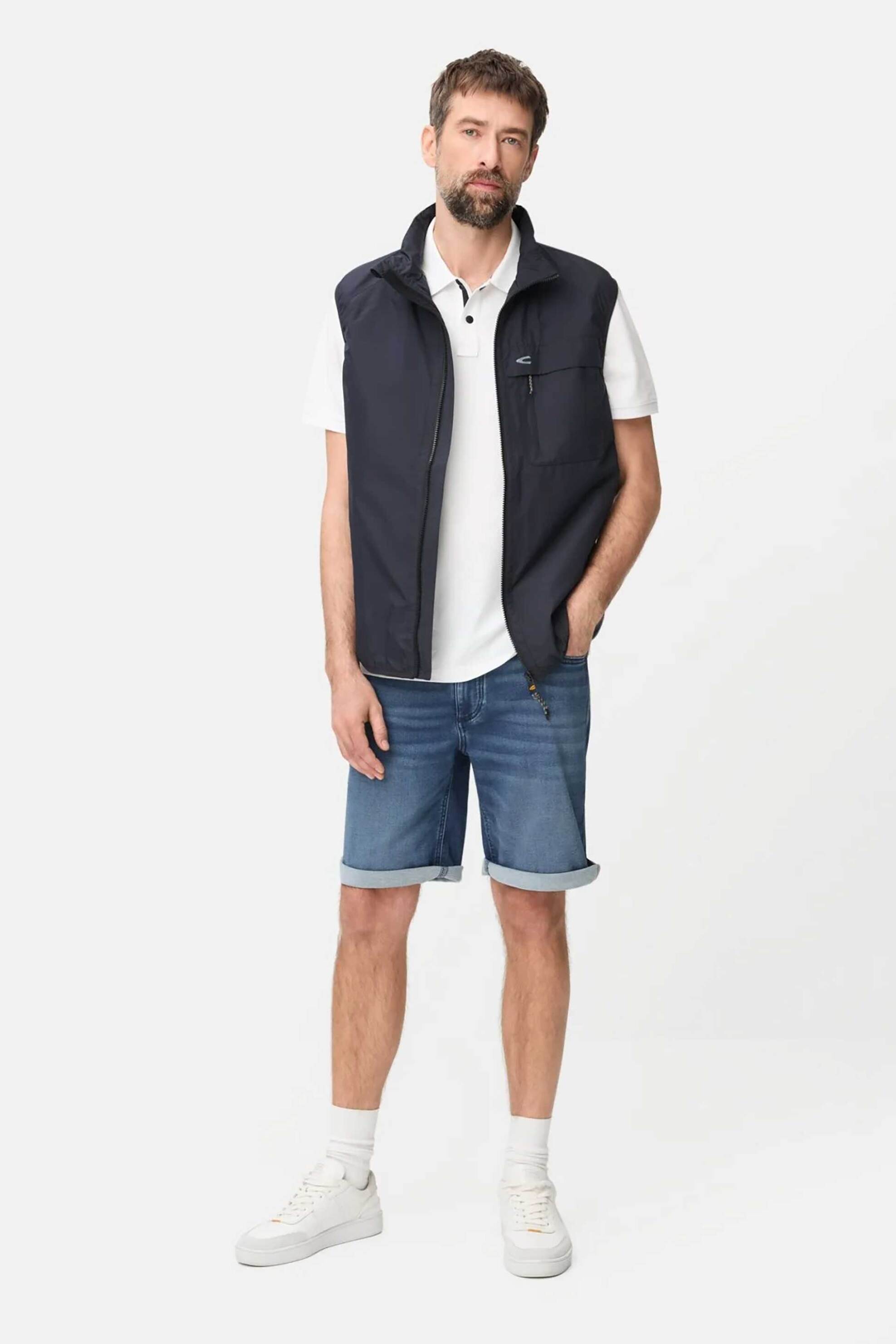 Camel Active ανδρική denim βερμούδα high stretch πεντάτσεπη Regular Fit - C261-498R30-7D15 Denim Blue