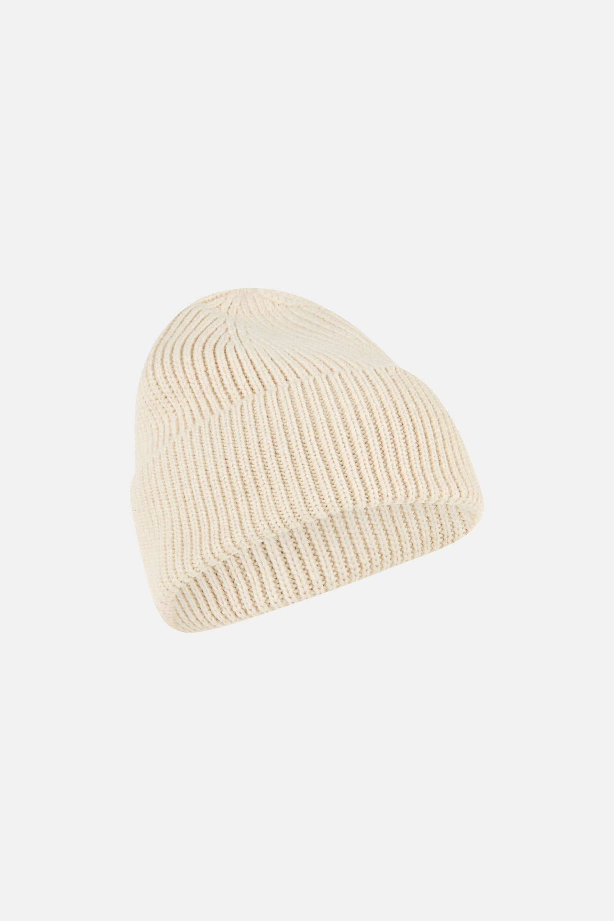 Camel Active ανδρικός πλεκτός σκούφος ribbed με κασμίρι - C252-406500-6M50 Μπεζ