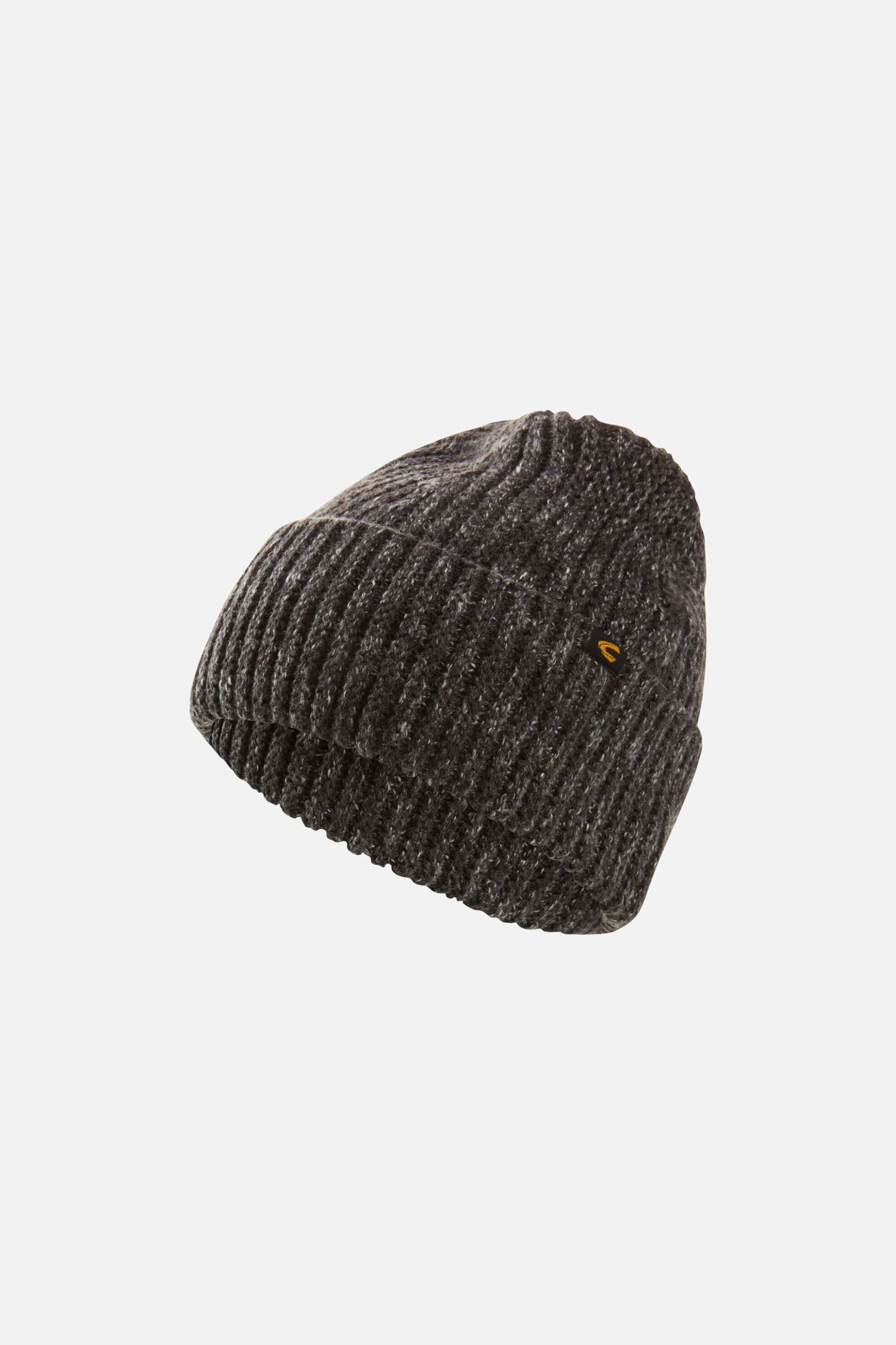 Camel Active ανδρικός πλεκτός σκούφος ribbed - C252-406480-6M48 Μαύρο