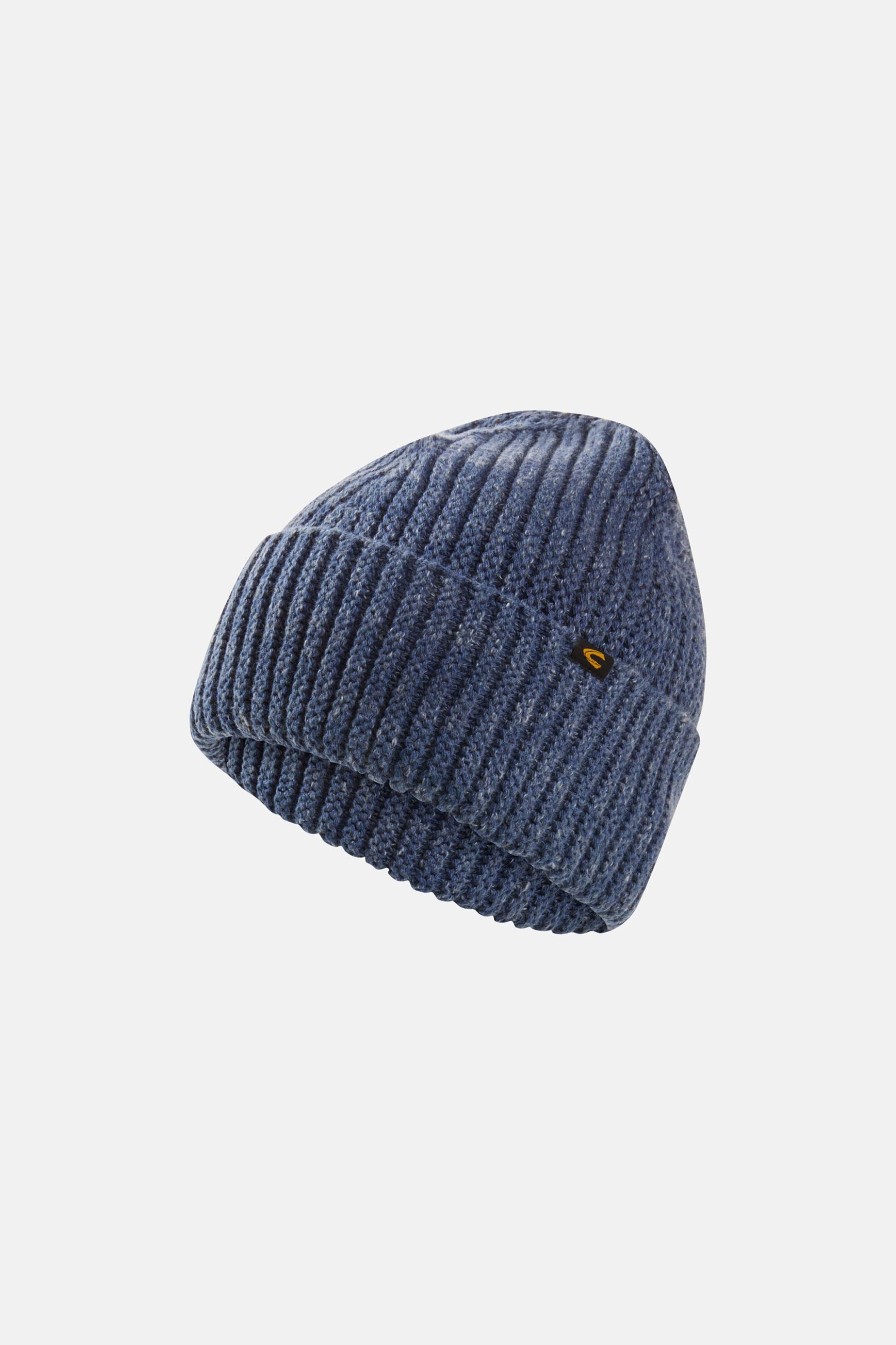 Camel Active ανδρικός πλεκτός σκούφος ribbed - C252-406480-6M48 Μπλε