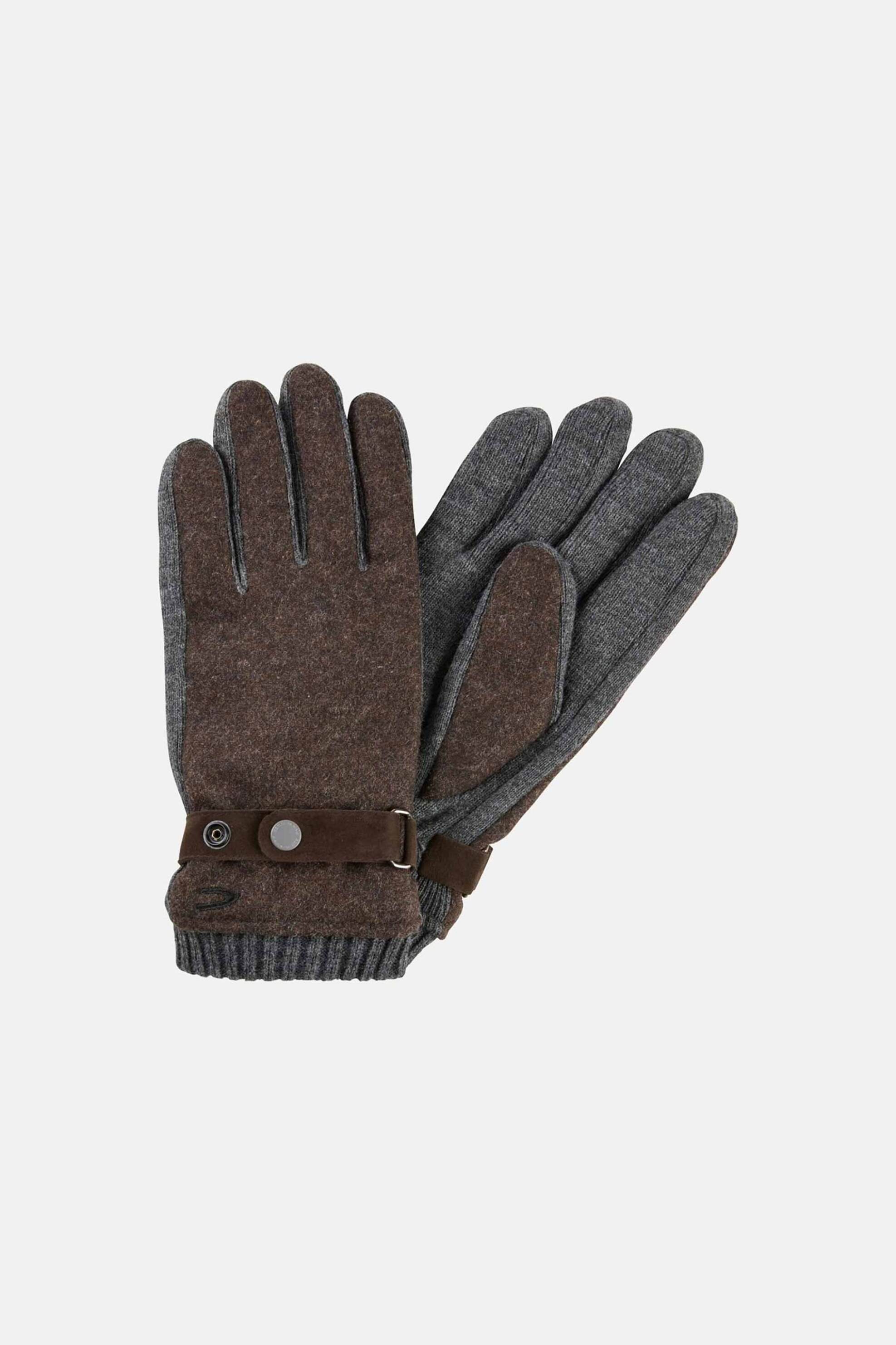 CAMEL ACTIVE Camel Active ανδρικά πλεκτά γάντια με fleece επένδυση - C252-408290-6G29 Καφέ