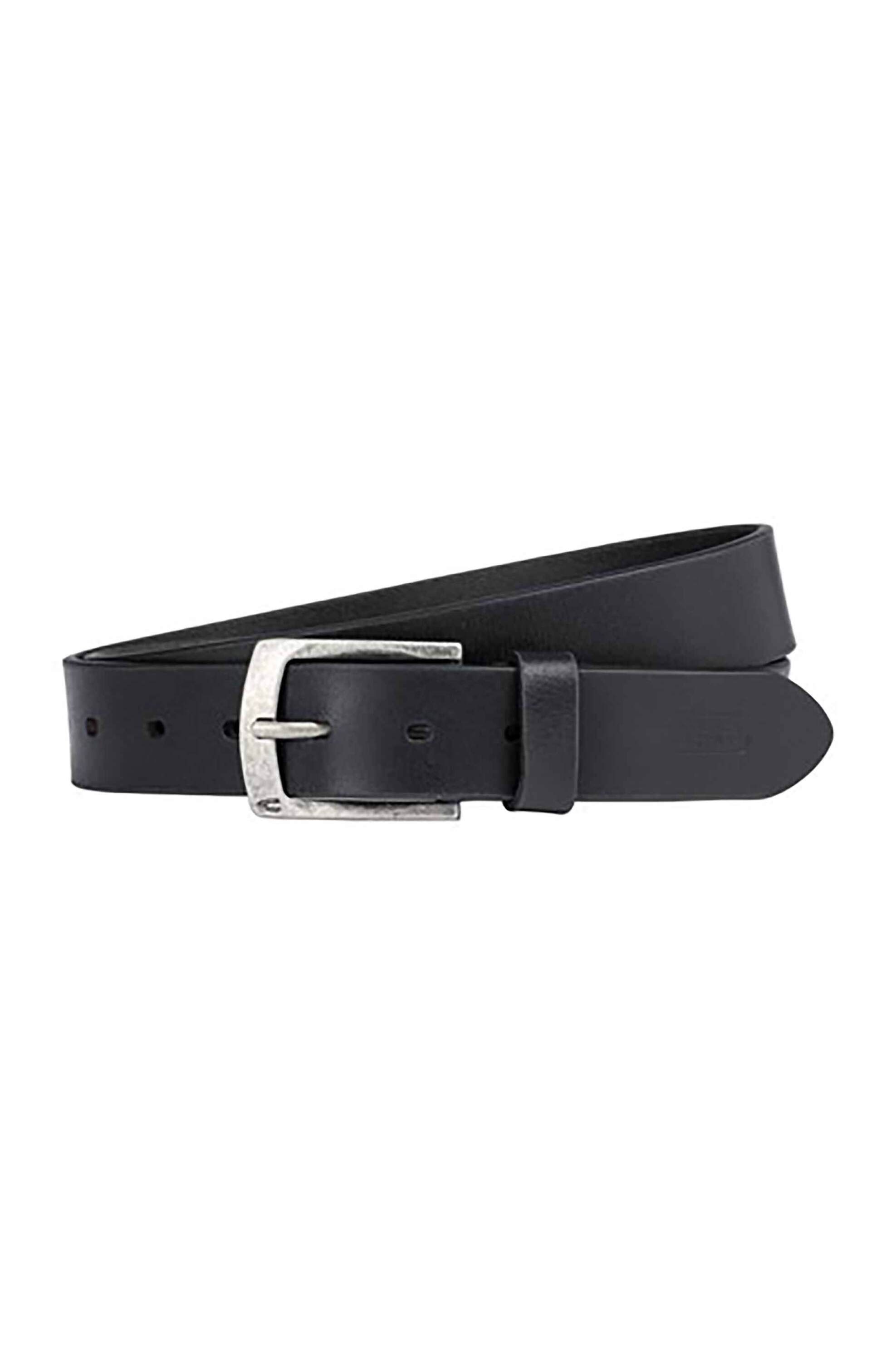 Camel Active ανδρική δερμάτινη ζώνη με μεταλλική αγκράφα και ανάγλυφο λογότυπο - C261NOS-402090-9B09 Μαύρο