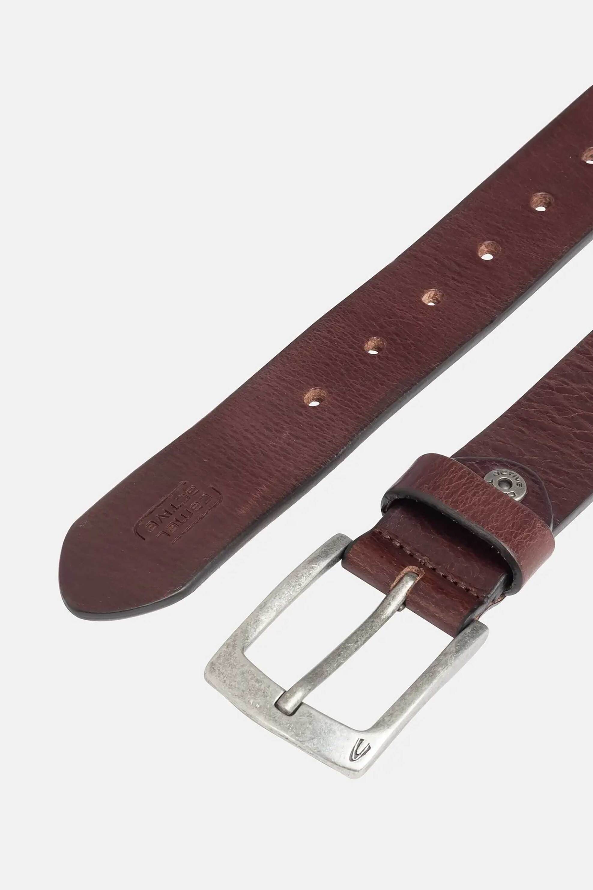 Camel Active Ανδρική Δερμάτινη Ζώνη με Μεταλλική Αγκράφα Και Λογότυπο - C261Nos-402090-9B09 Καφέ