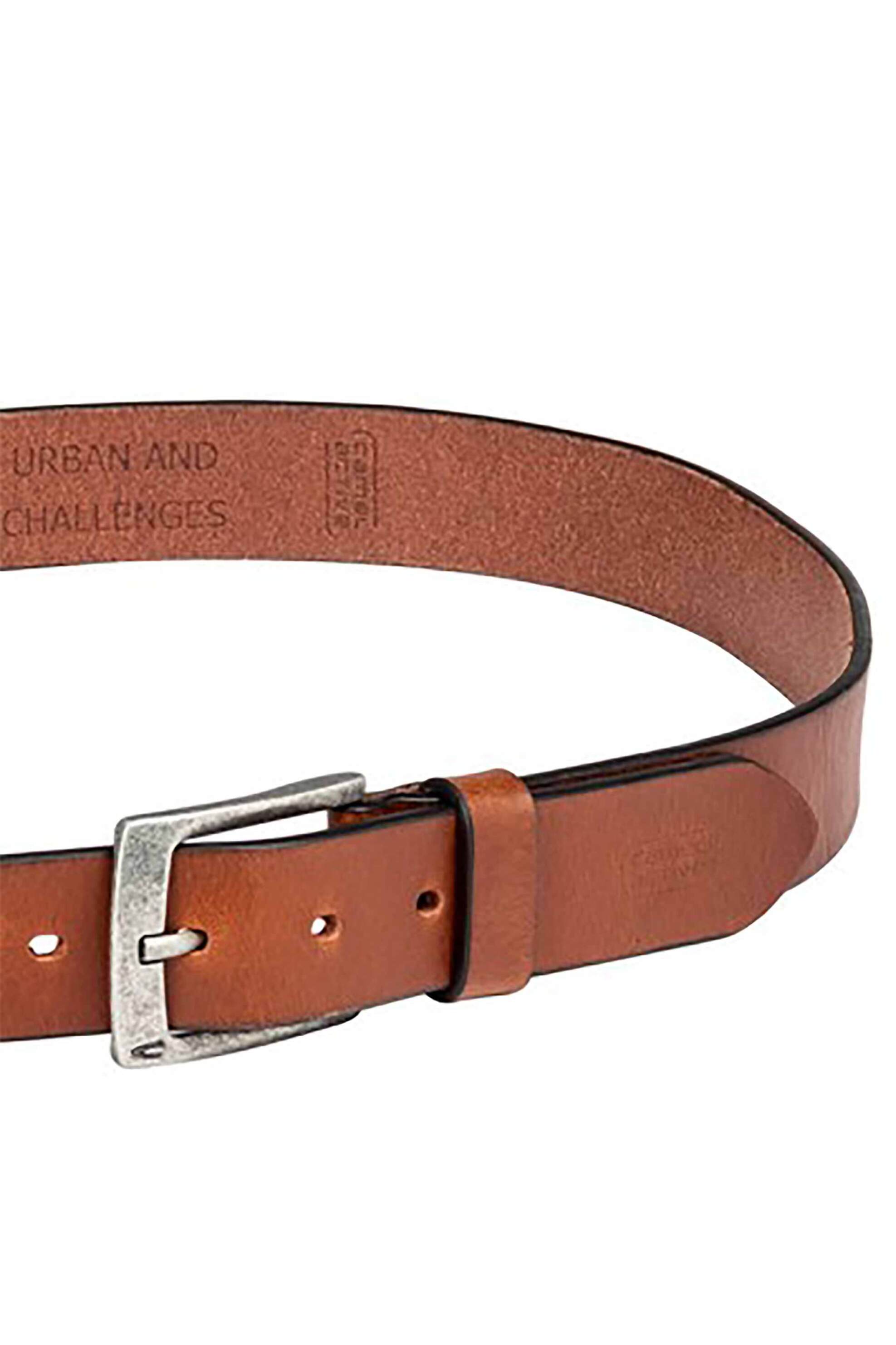 Camel Active Ανδρική Δερμάτινη Ζώνη με Μεταλλική Αγκράφα Και Ανάγλυφο Λογότυπο - C261Nos-402090-9B09 Ταμπά