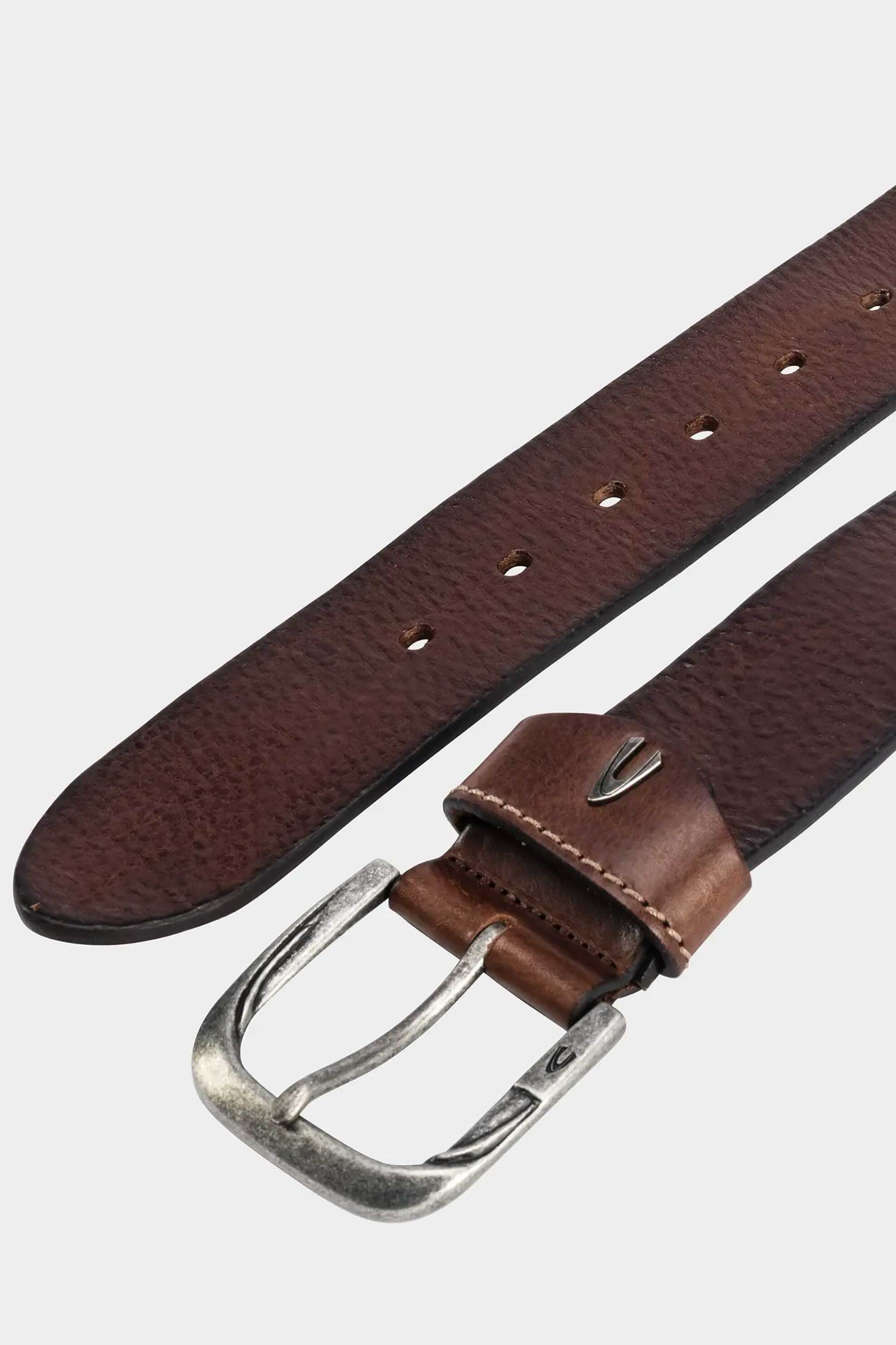 Camel Active Ανδρική Δερμάτινη Ζώνη με Μεταλλική Αγκράφα Και Monogram - C261Nos-402060-9B06 Καφέ