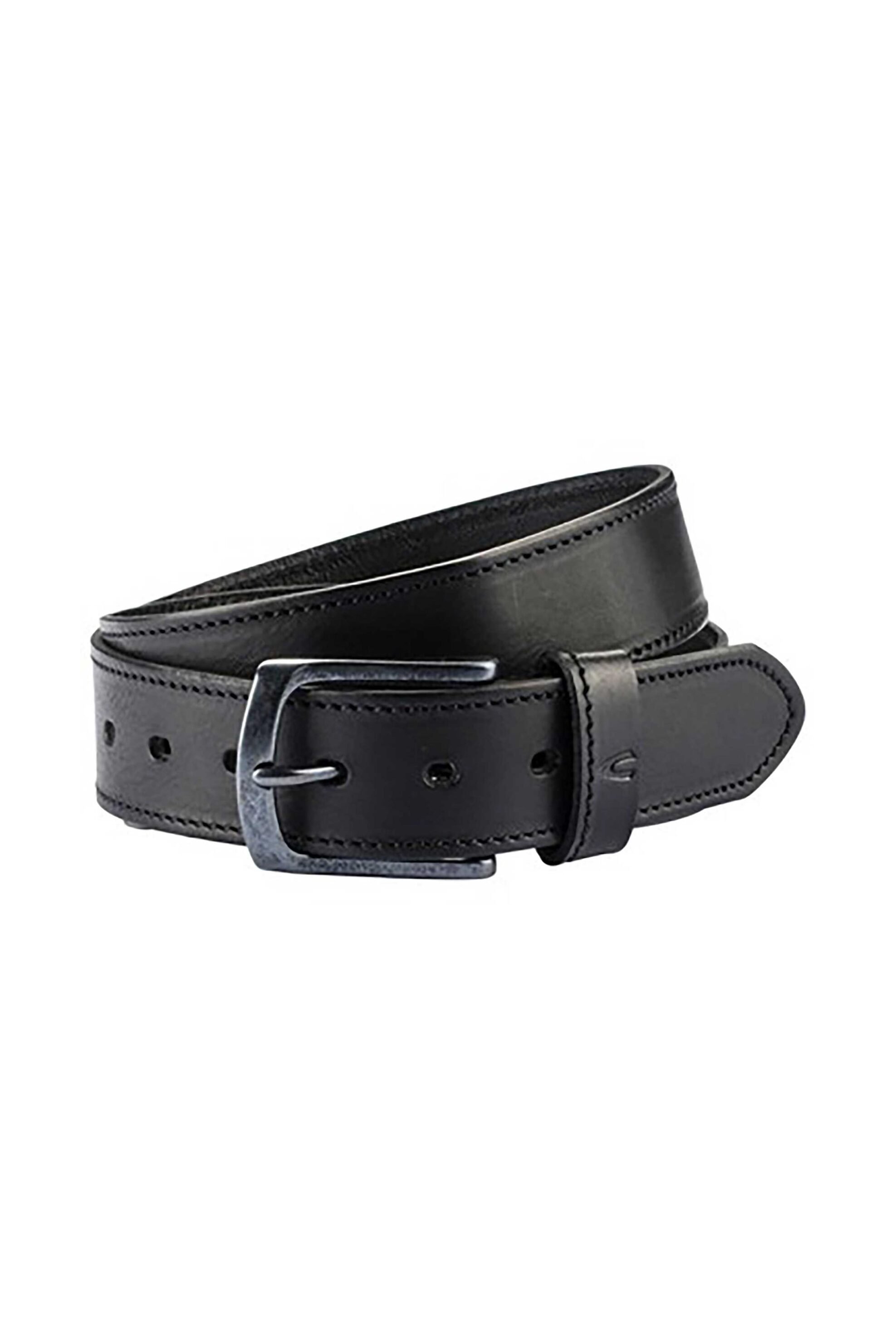 Camel Active ανδρική δερμάτινη ζώνη με μεταλλική αγκράφα - C261NOS-402010-9B01 Μαύρο