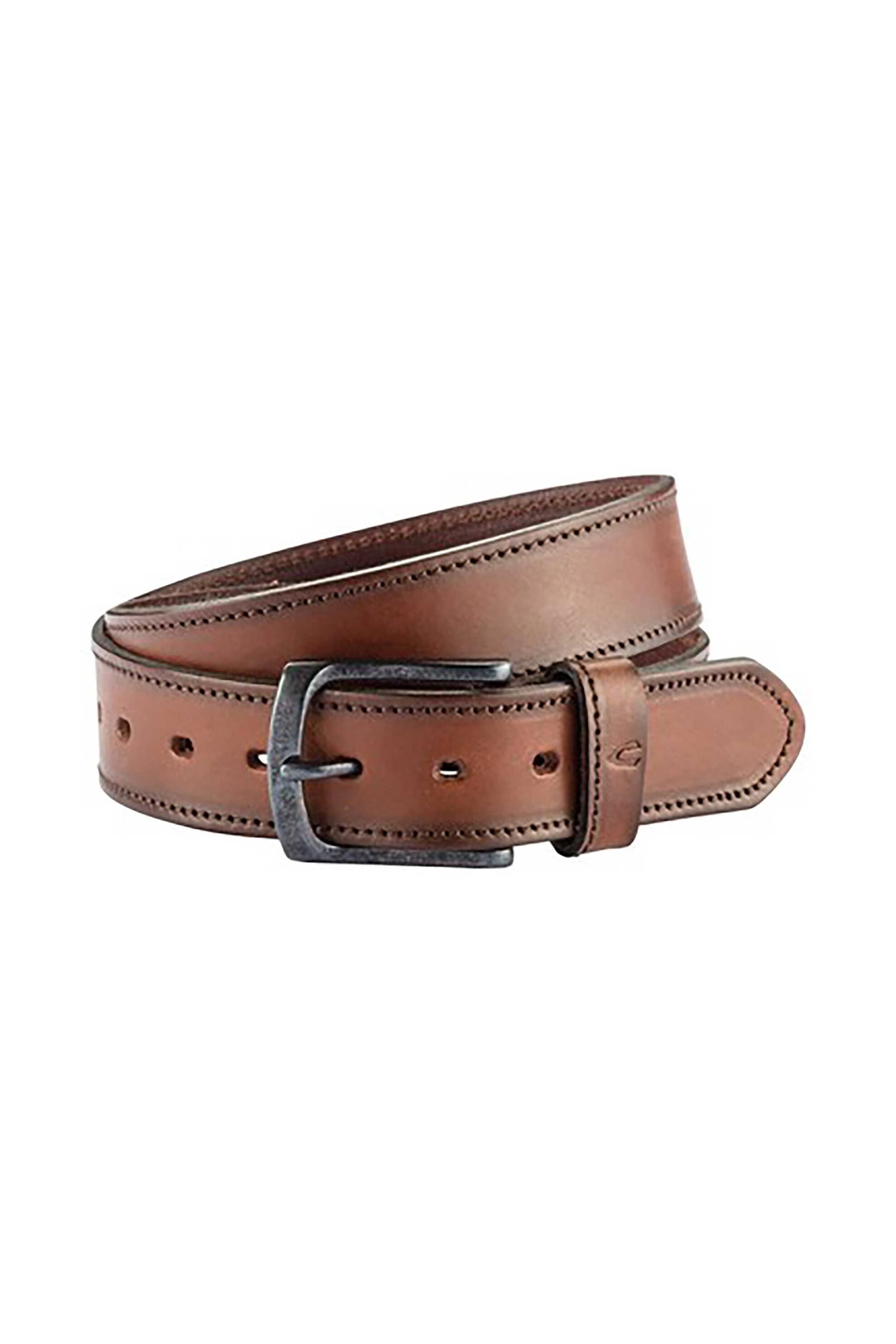 Camel Active ανδρική δερμάτινη ζώνη με μεταλλική αγκράφα - C261NOS-402010-9B01 Καφέ