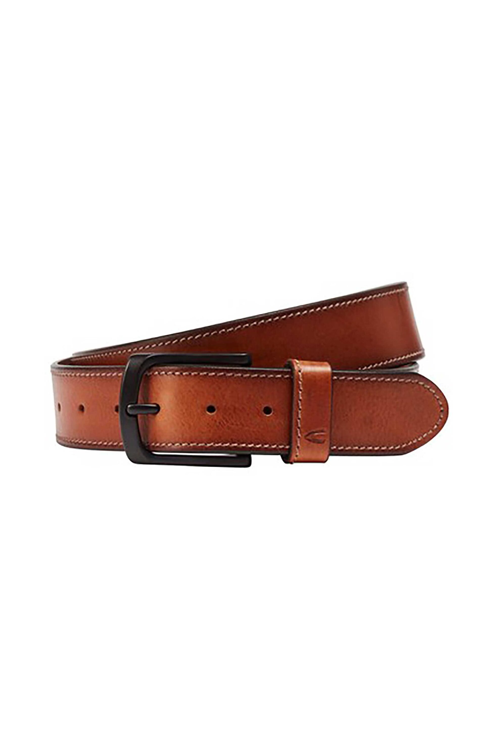 Camel Active ανδρική δερμάτινη ζώνη με μεταλλική αγκράφα - C261NOS-402010-9B01 Ταμπά