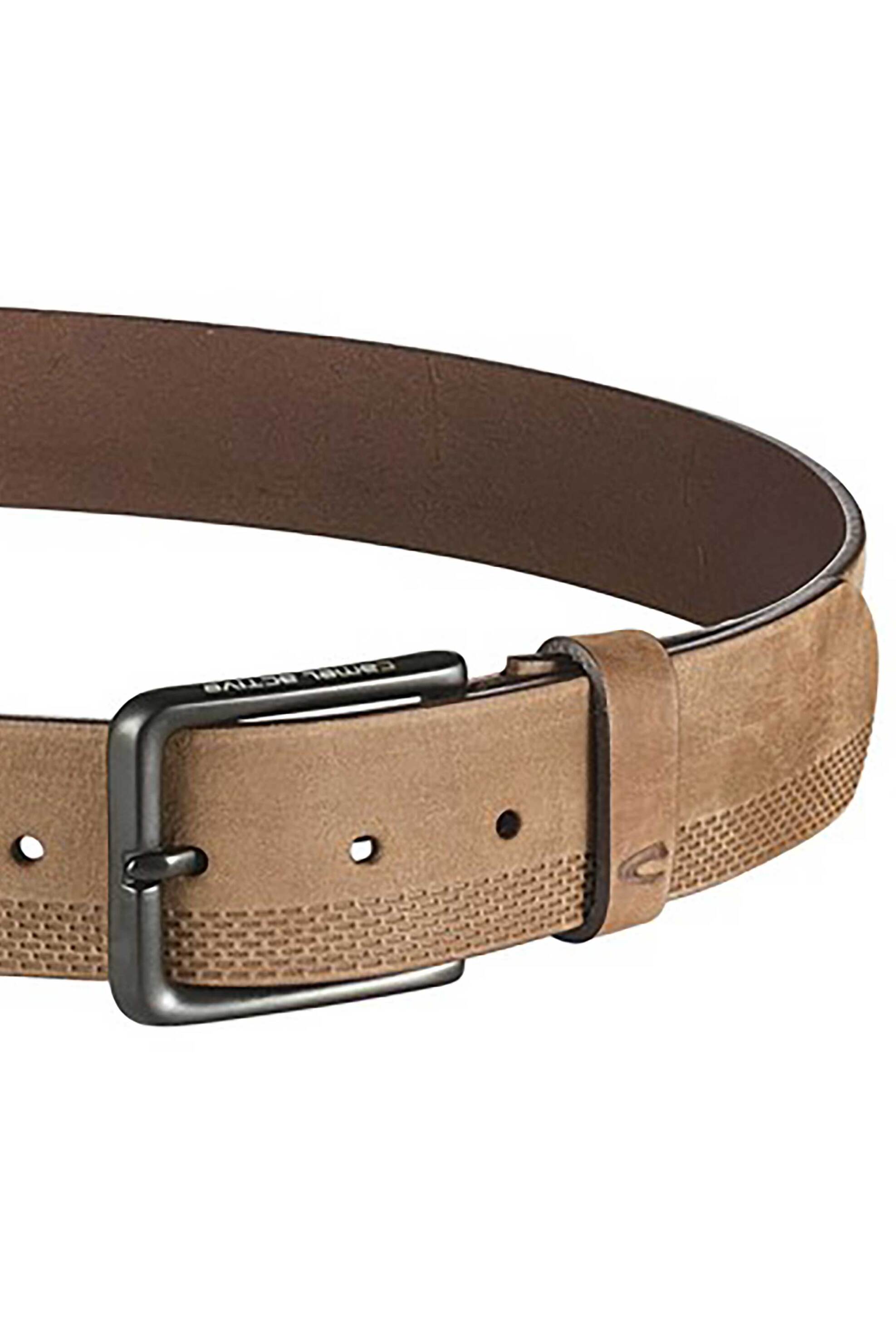 Camel Active Ανδρική Δερμάτινη Ζώνη με Μεταλλική Αγκράφα - C261Nos-402040-9B04 Καφέ Ανοιχτό