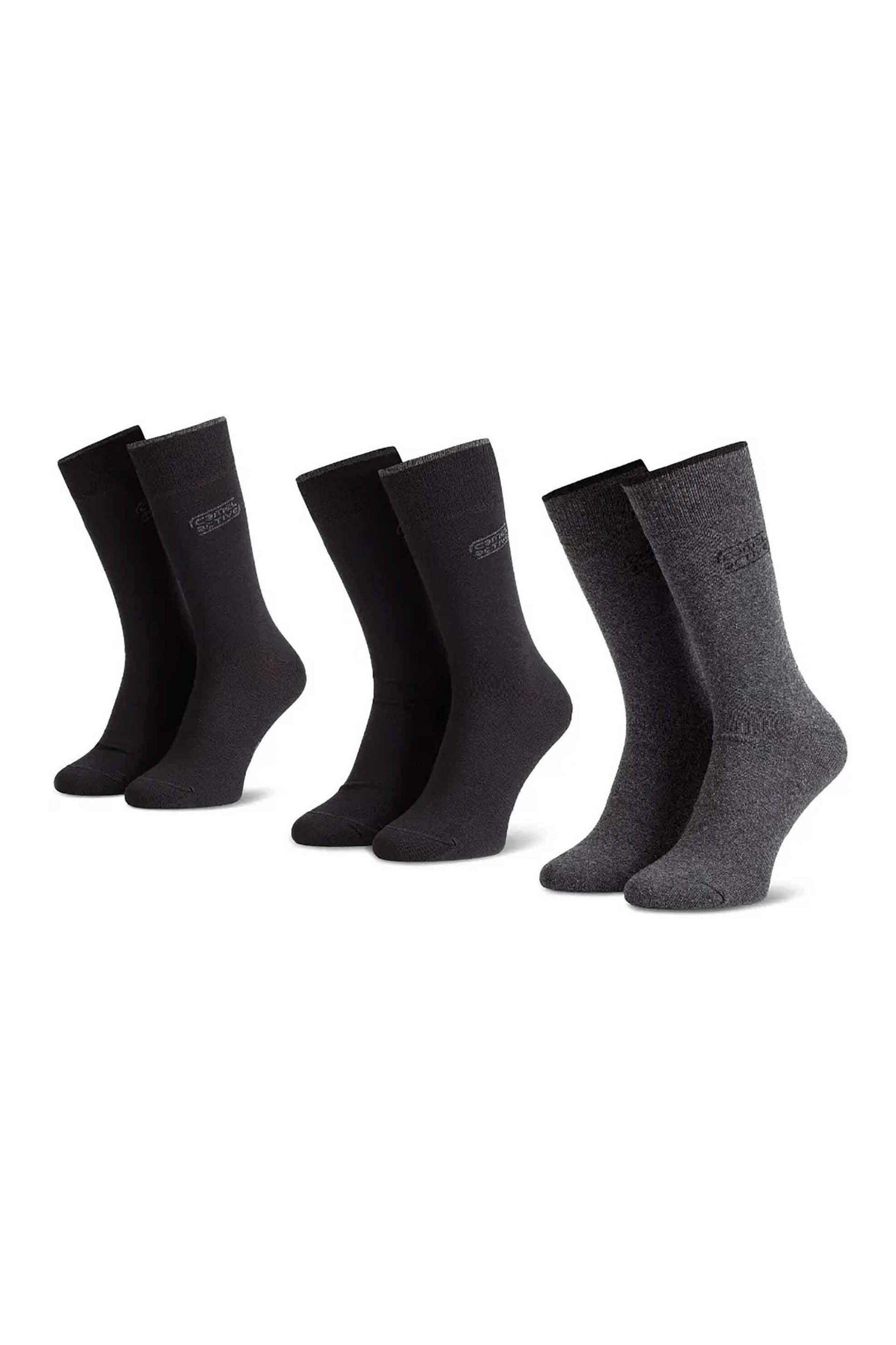 Camel Active σετ ανδρικές μακριές κάλτσες σε συσκευασία δώρου (3 ζευγάρια) - CA261NOS-6590X Μαύρο