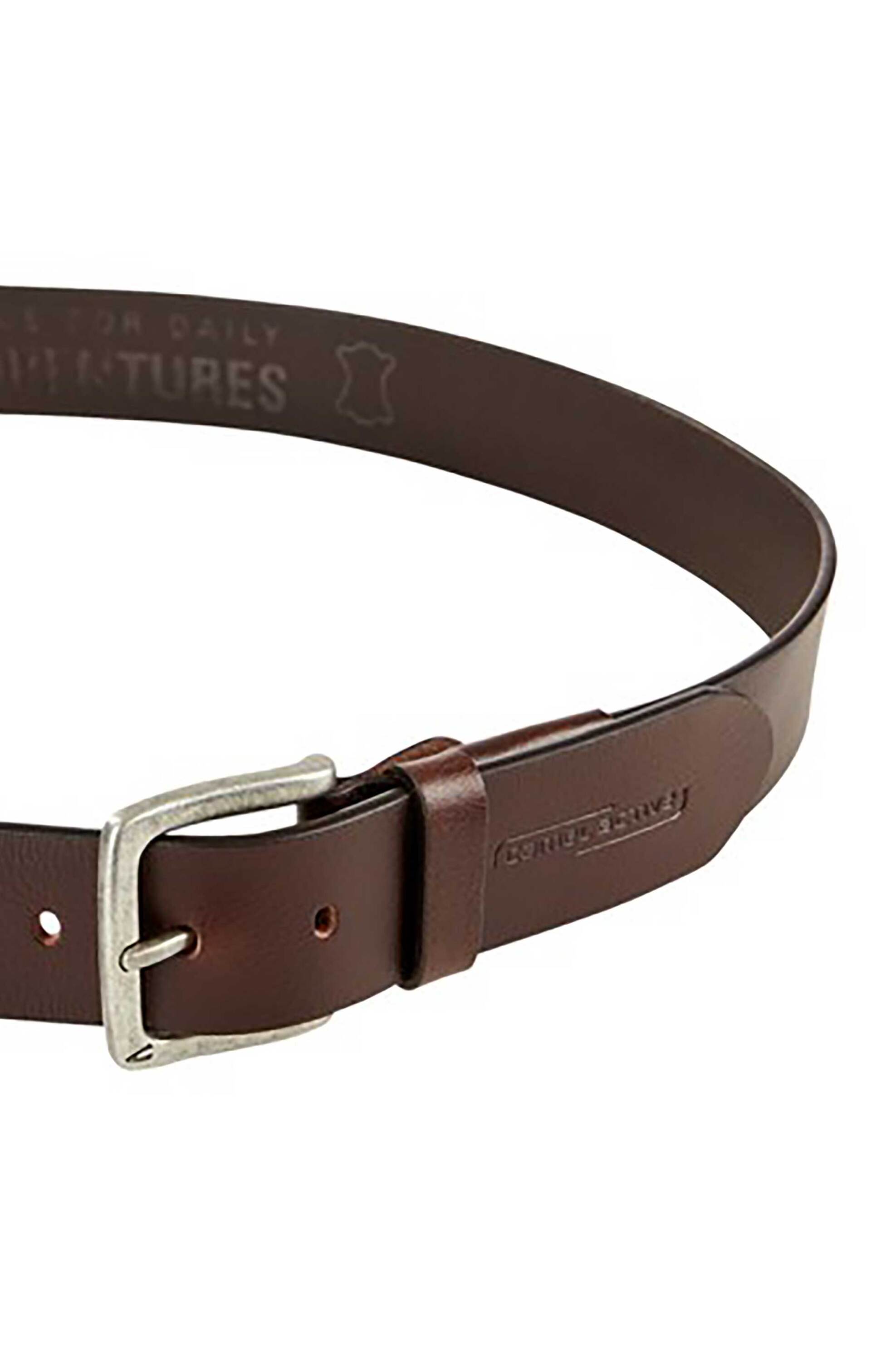 Camel Active Ανδρική Δερμάτινη Ζώνη με Μεταλλική Αγκράφα Και Ανάγλυφο Λογότυπο - C261Nos-402220-9B22 Καφέ