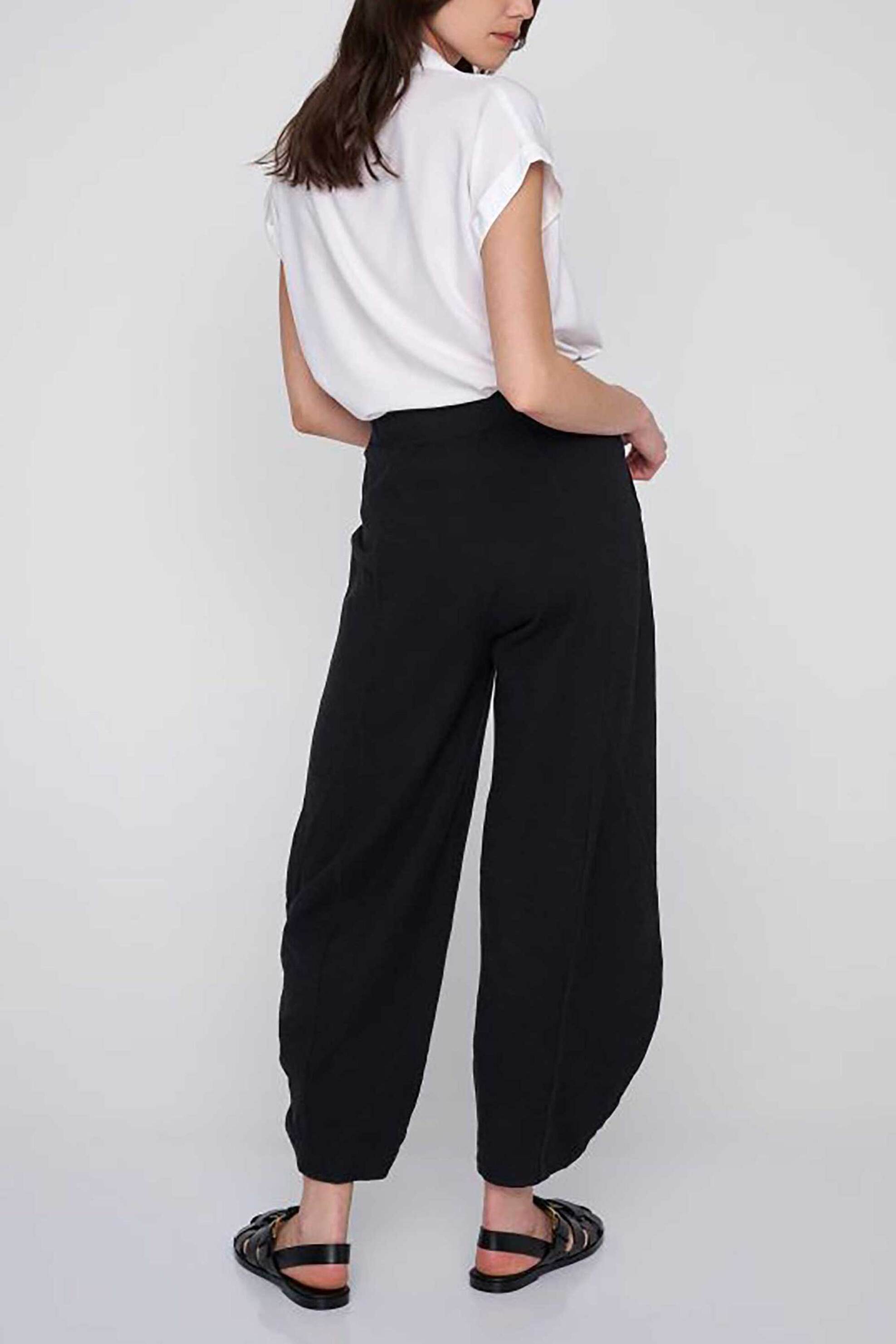 Ale Γυναικείο Casual Παντελόνι με Ελαστική Μέση - 8836003 Μαύρο