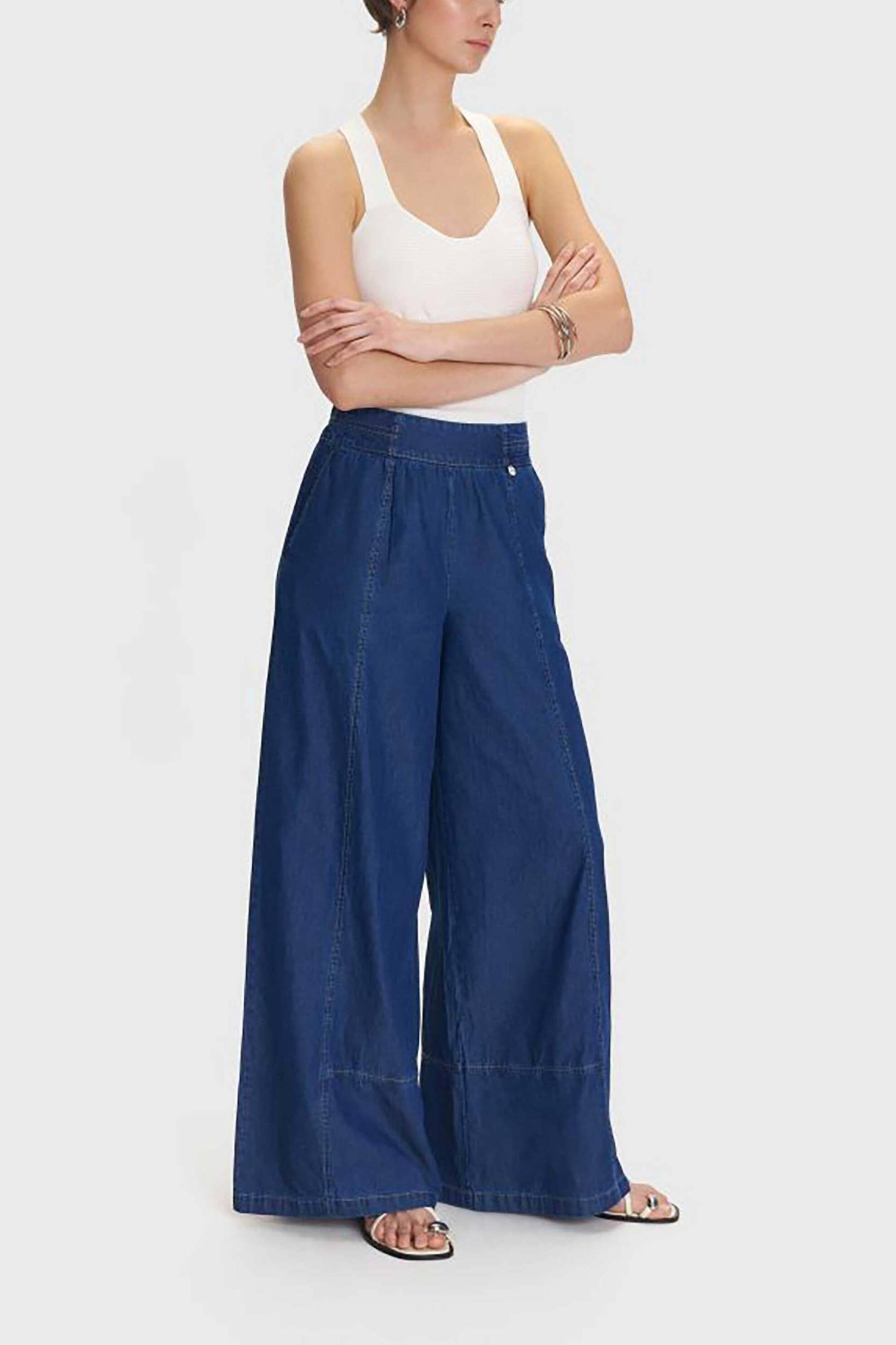 'ALE γυναικείο τζιν παντελόνι Wide Leg - 81253006 Μπλε φωτογραφία