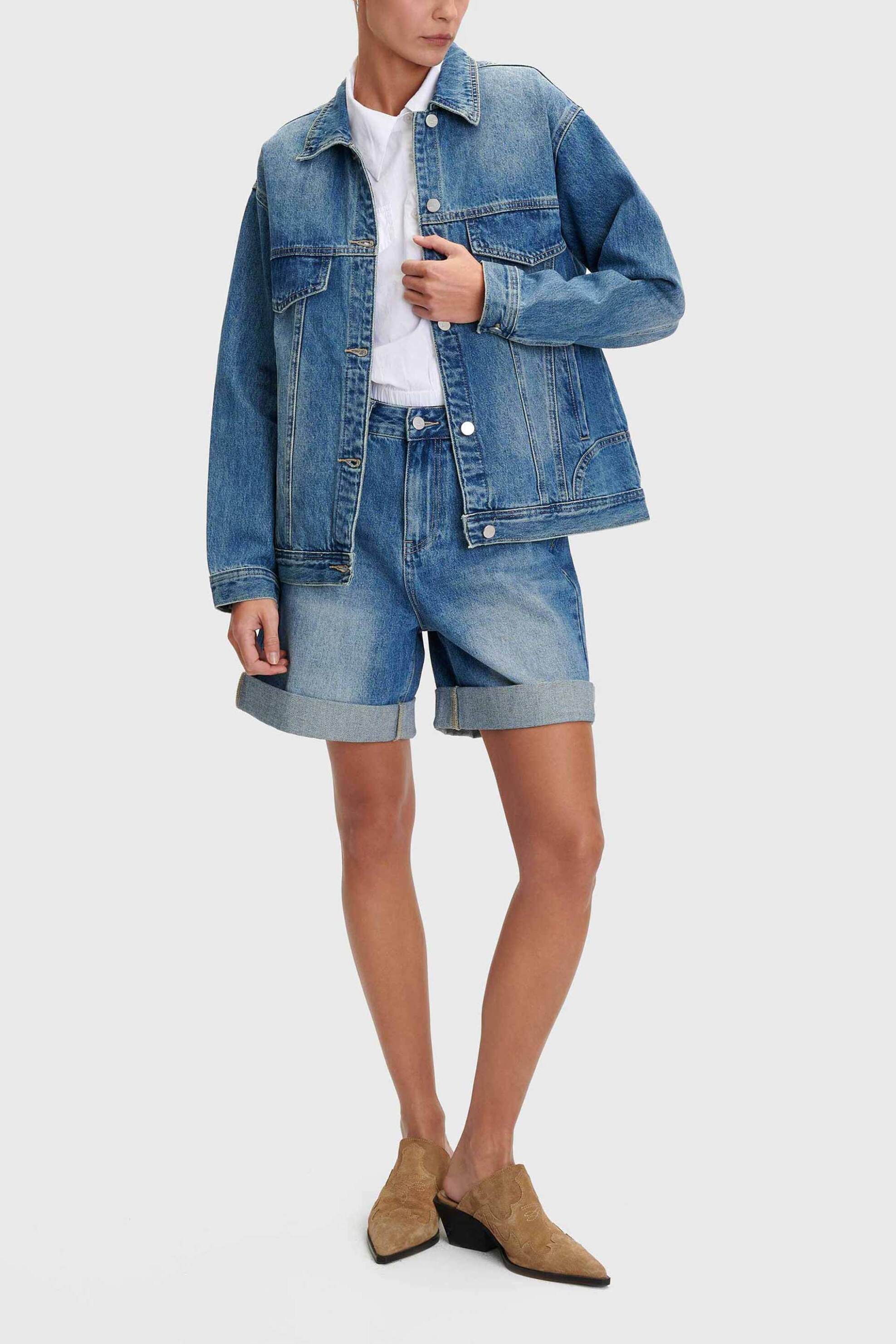  'ALE γυναικείο τζιν jacket με ξέβαμμα - 8920983 Denim Blue 2025