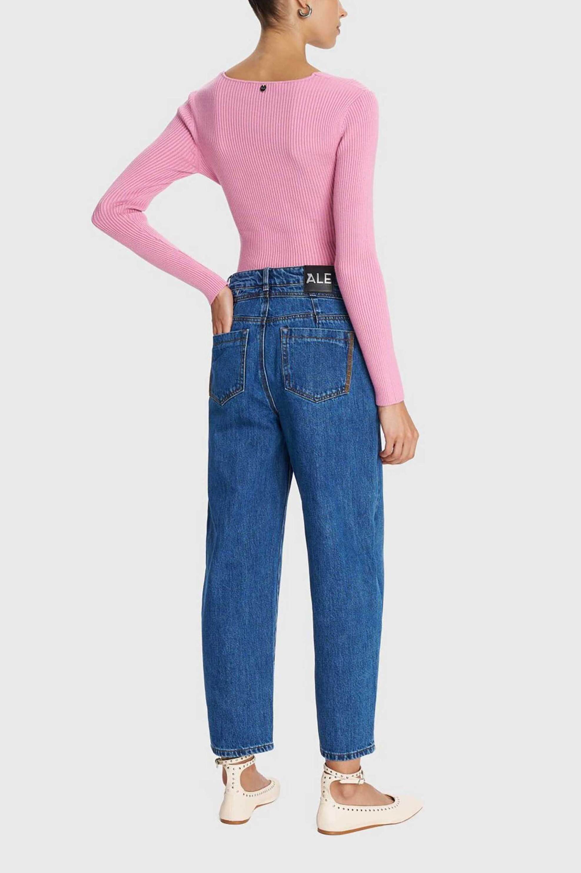 'ALE γυναικείο ψηλόμεσο τζιν παντελόνι πεντάτσεπο Barrel Fit - 8921657 Denim Blue φωτογραφία