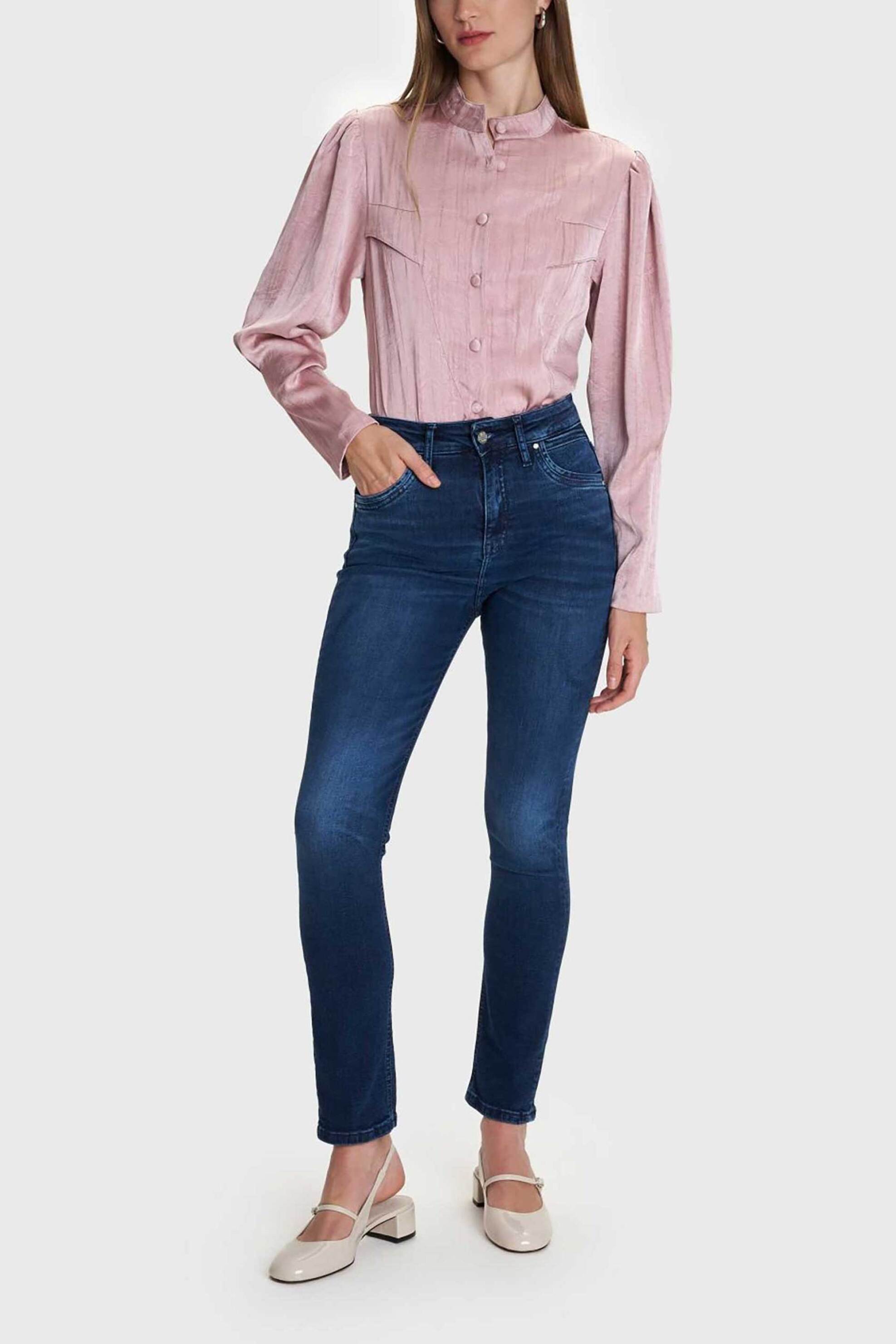 'ALE 'ALE γυναικείο τζιν παντελόνι πεντάτσεπο Slim Fit - 8922327 Denim Blue