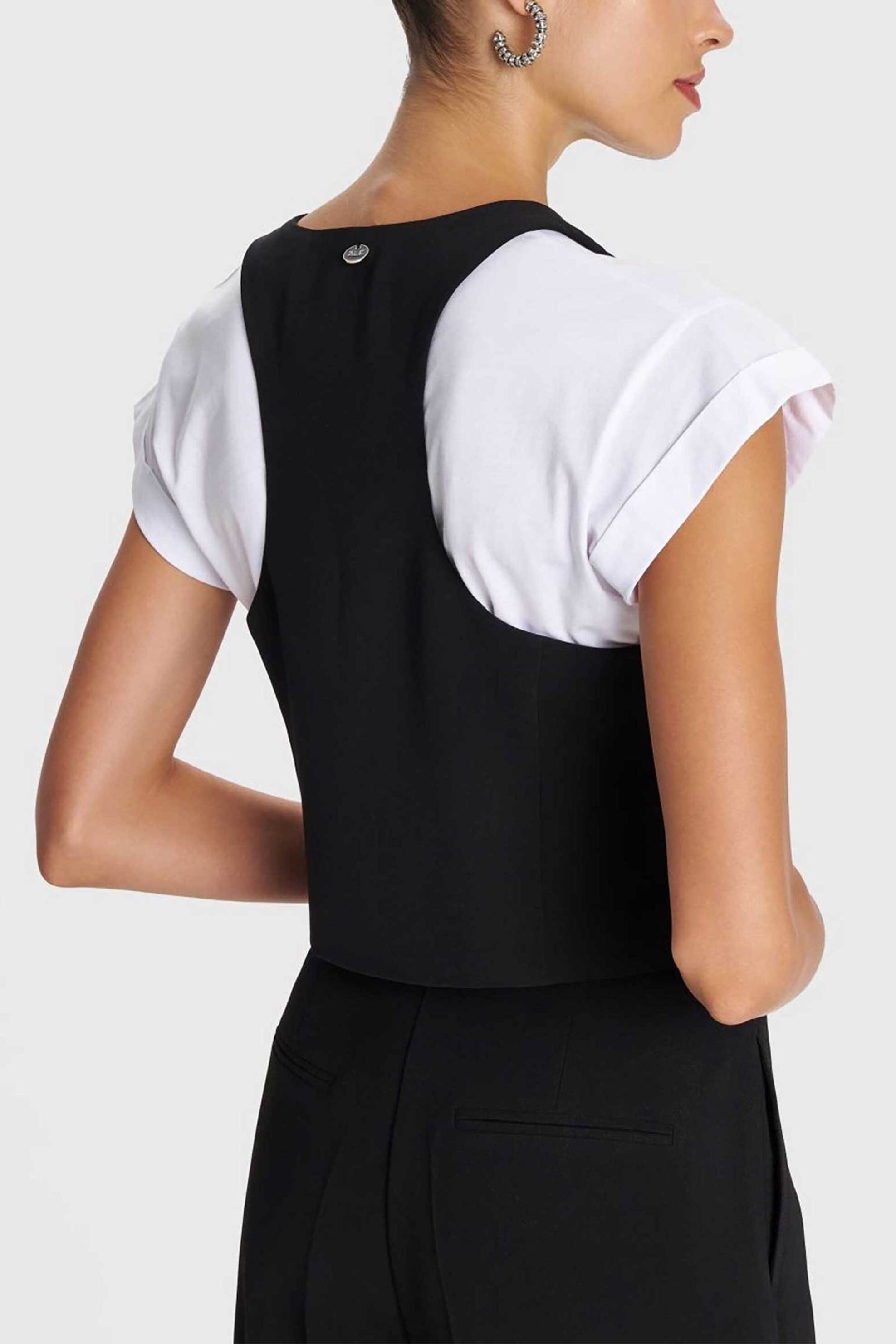 'ALE γυναικείο γιλέκο μονόχρωμο - 8921490 Μαύρο φωτογραφία