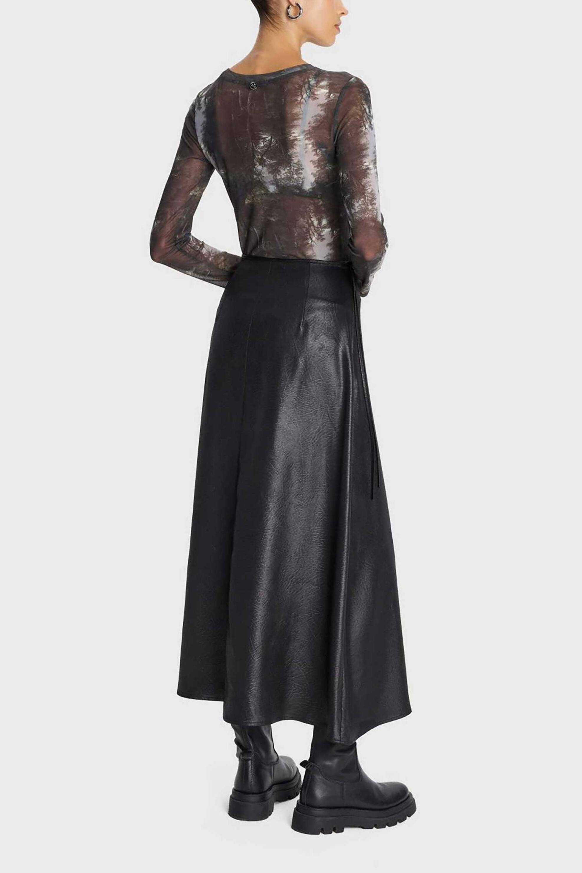 'ALE γυναικείο κορμάκι see-through με all-over print - 8921632 Ασπρόμαυρο φωτογραφία