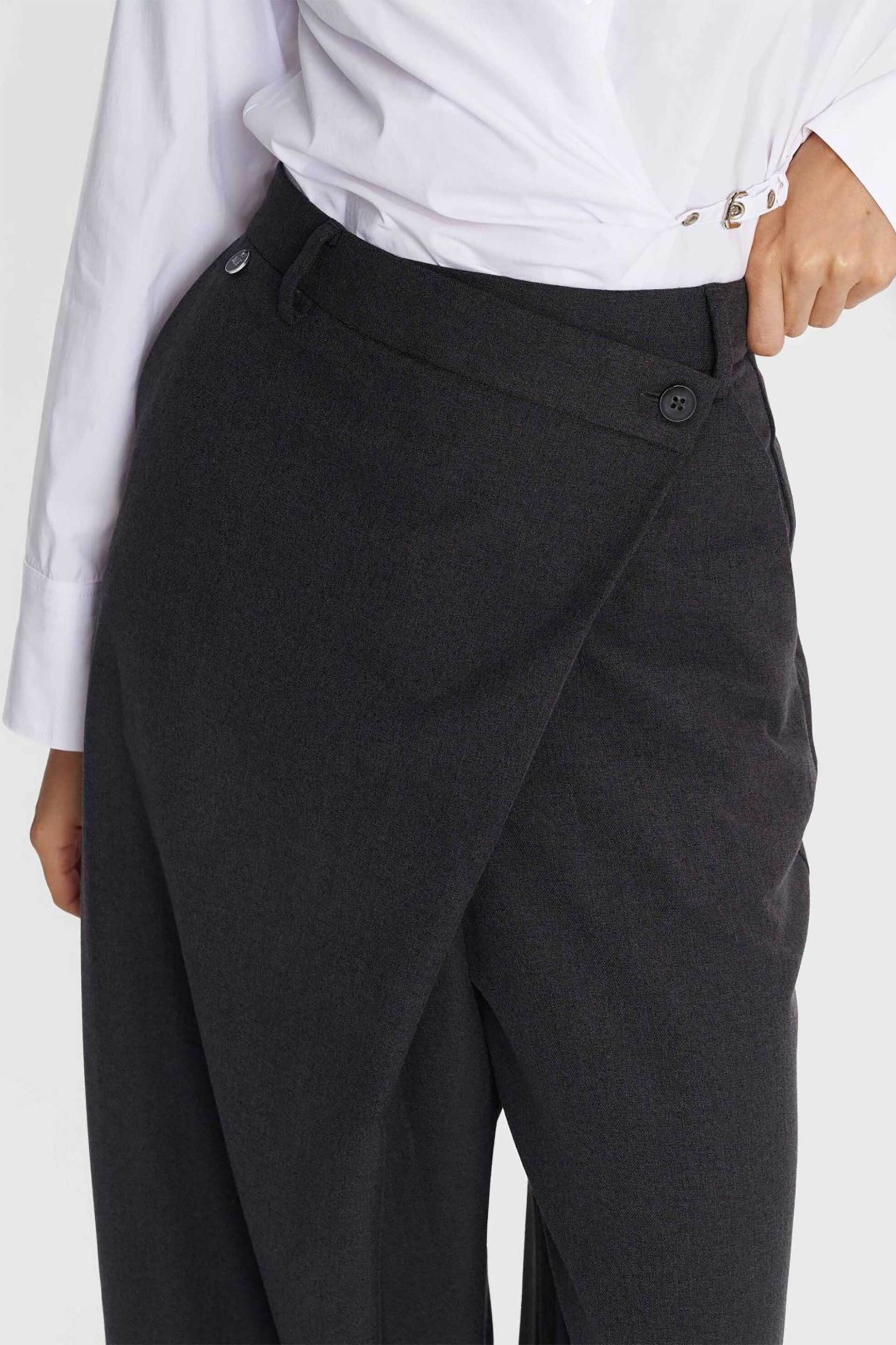 'ALE γυναικείο παντελόνι σε φαρδιά γραμμή - 8921506 Γκρι Σκούρο φωτογραφία