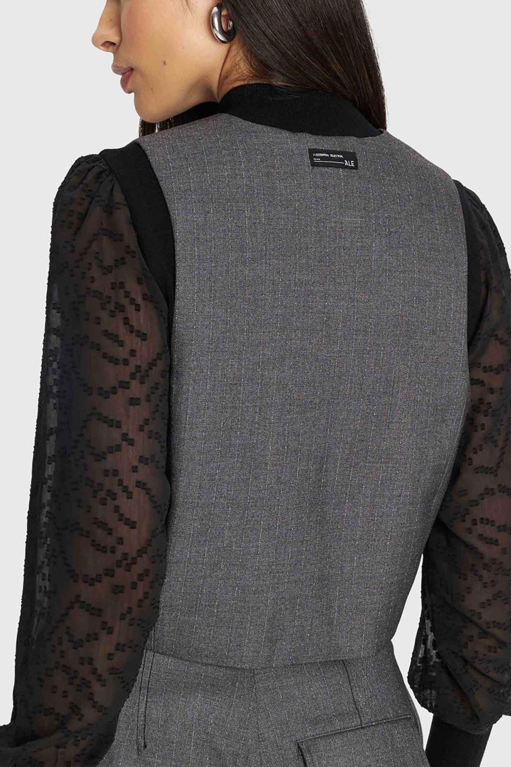 'ALE γυναικείο γιλέκο μονόχρωμο - 8921511 Ανθρακί φωτογραφία